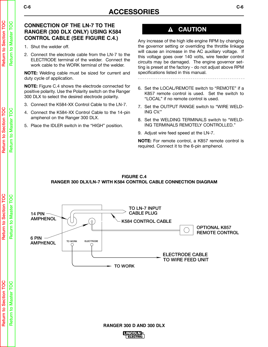 Lincoln Electric SVM148-B service manual ING Terminals Remotely Controlled 