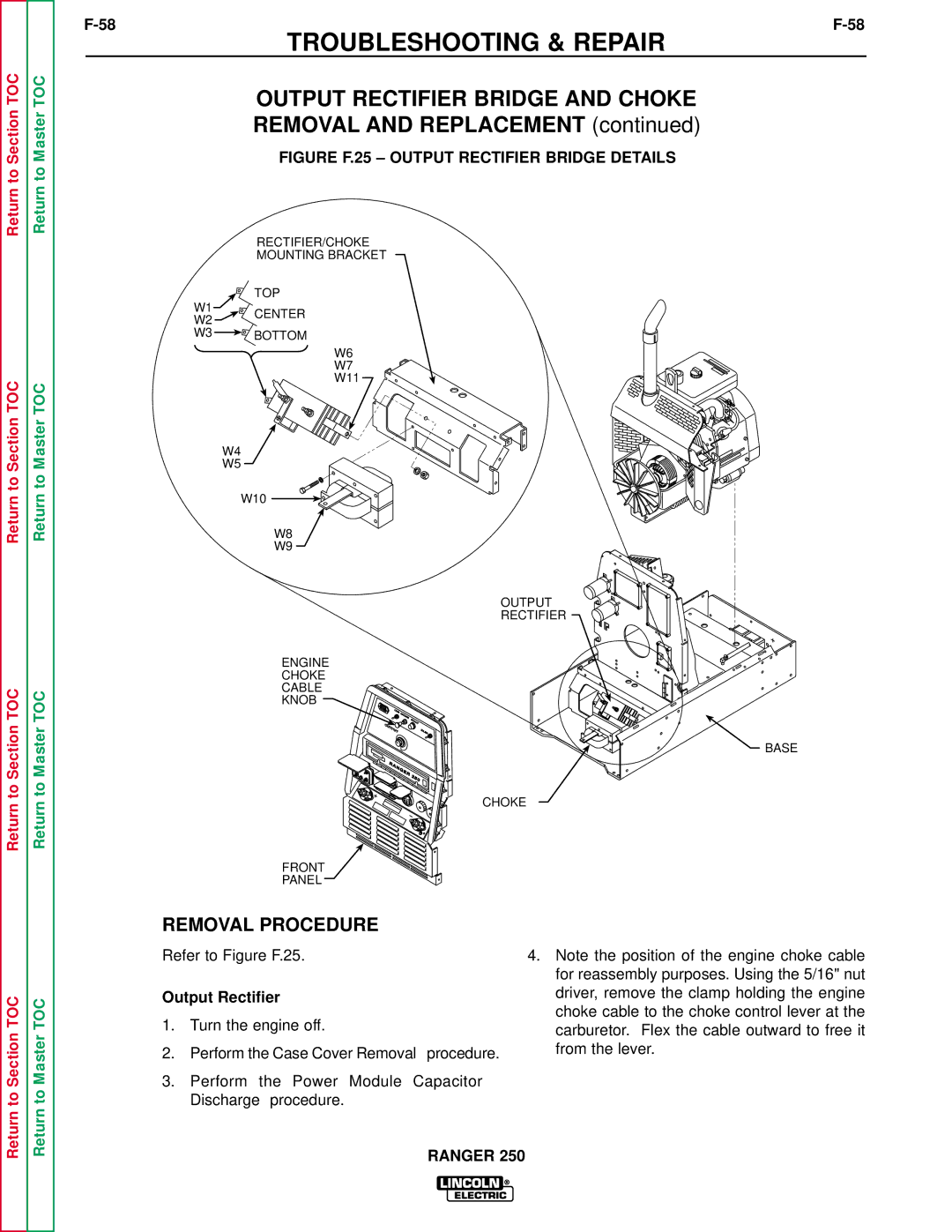 Lincoln Electric SVM150-A service manual Output Rectifier Bridge and Choke 