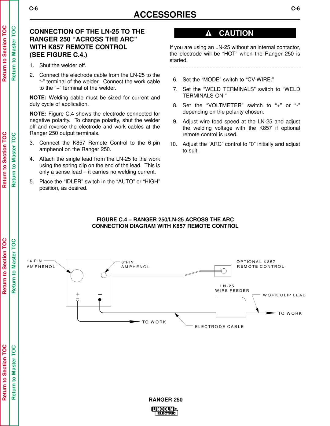 Lincoln Electric SVM150-A service manual Return to Section TOC To Section TOC 