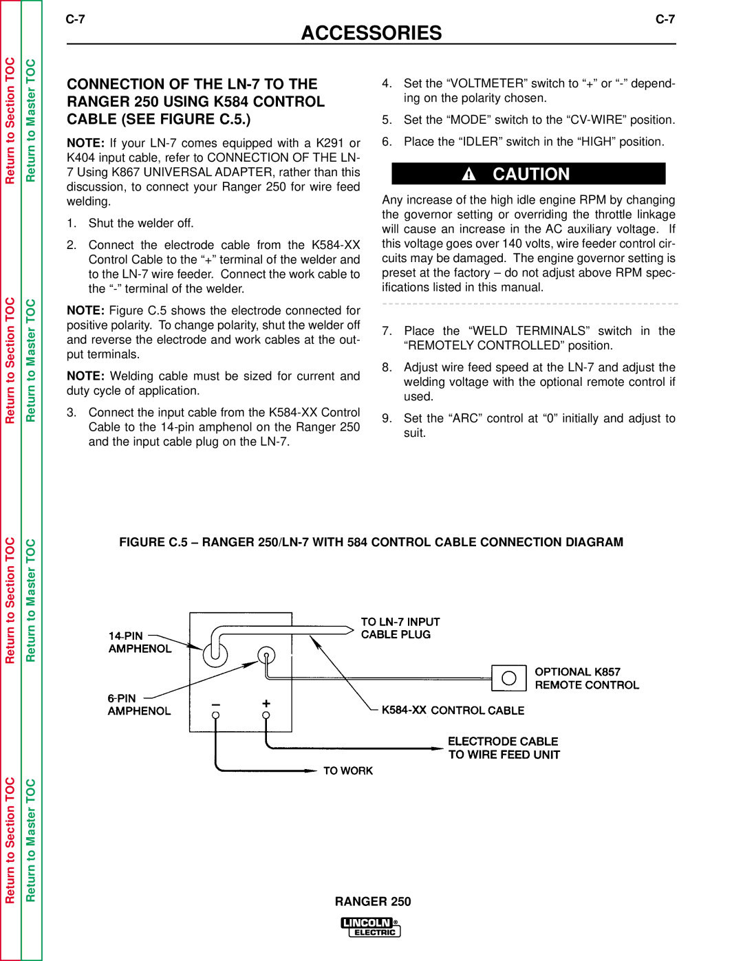 Lincoln Electric SVM150-A service manual Accessories 