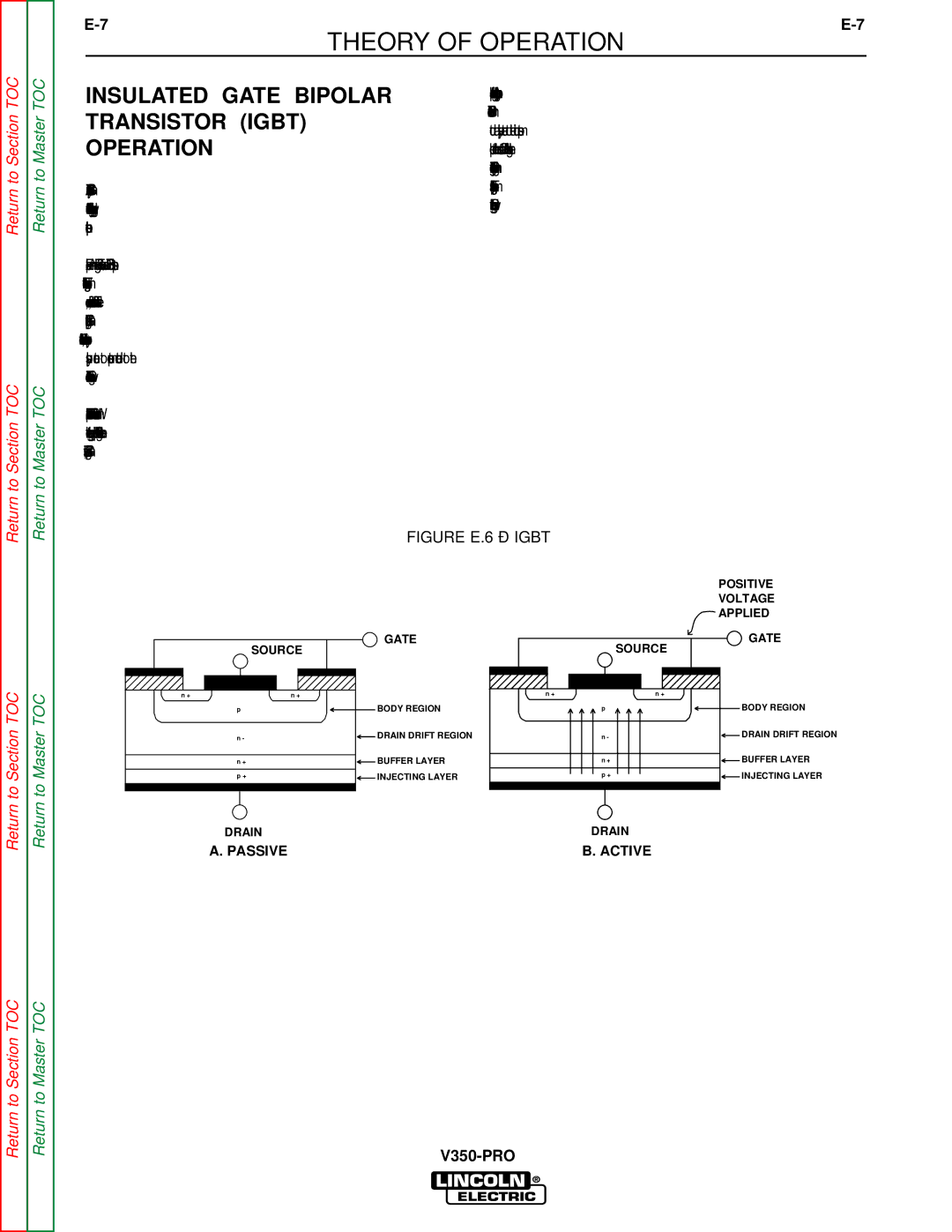 Lincoln Electric SVM152-A service manual Insulated Gate Bipolar Transistor Igbt Operation, Figure E.6 Igbt 