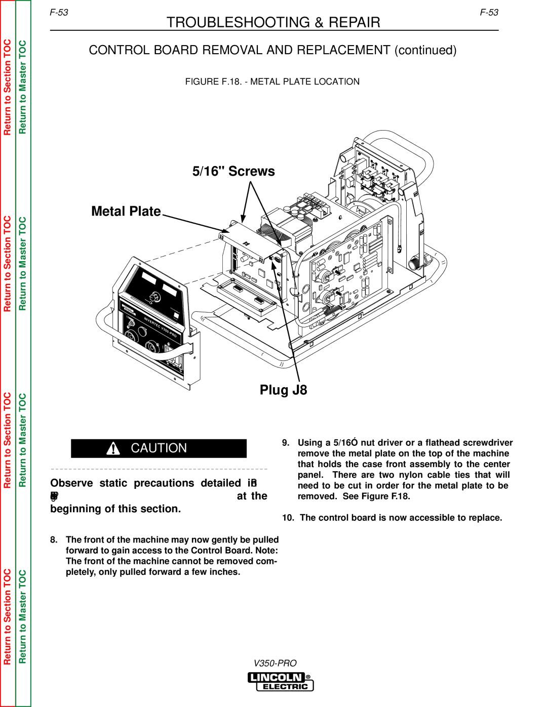 Lincoln Electric SVM152-A service manual Screws 