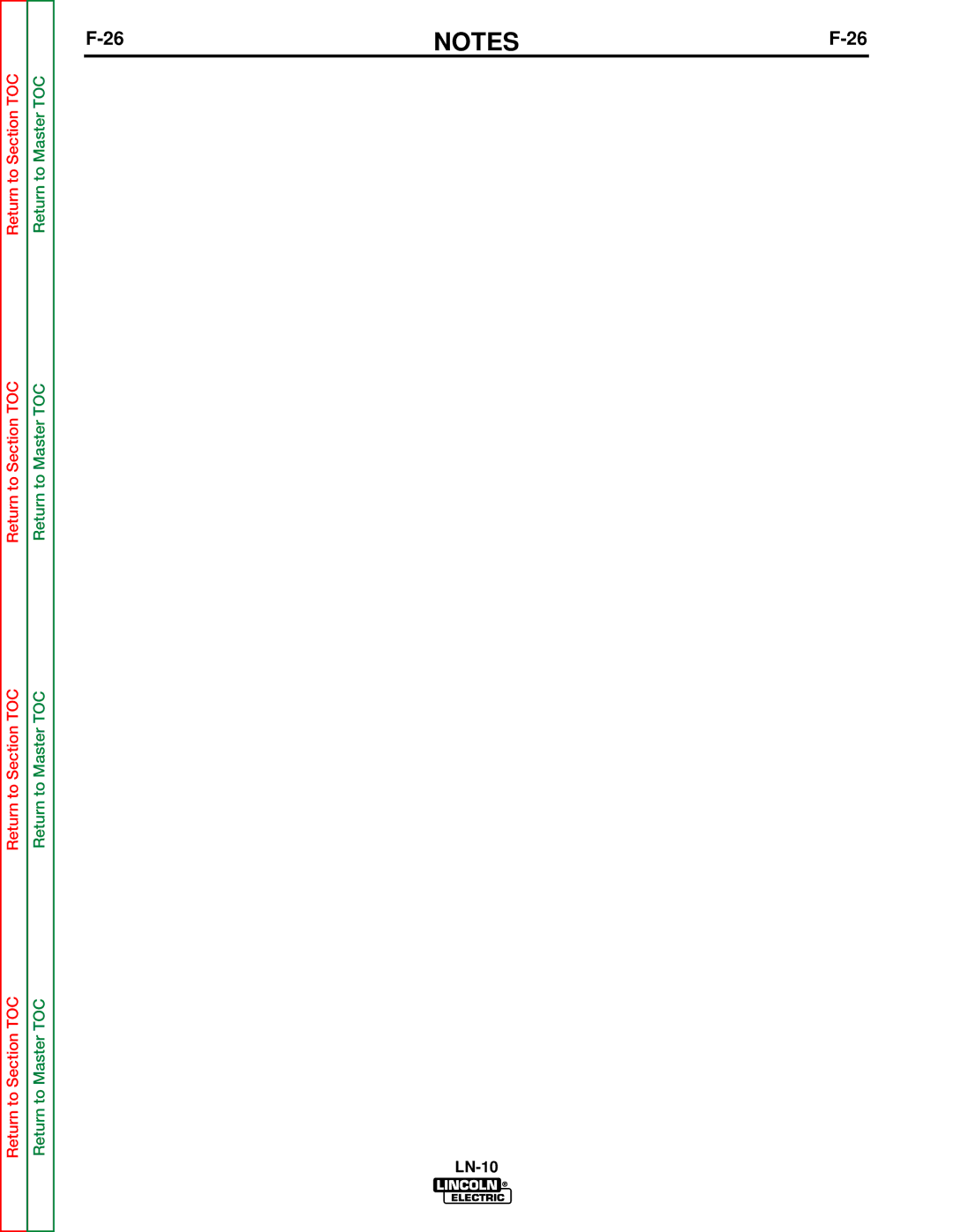 Lincoln Electric SVM154-A service manual LN-10 