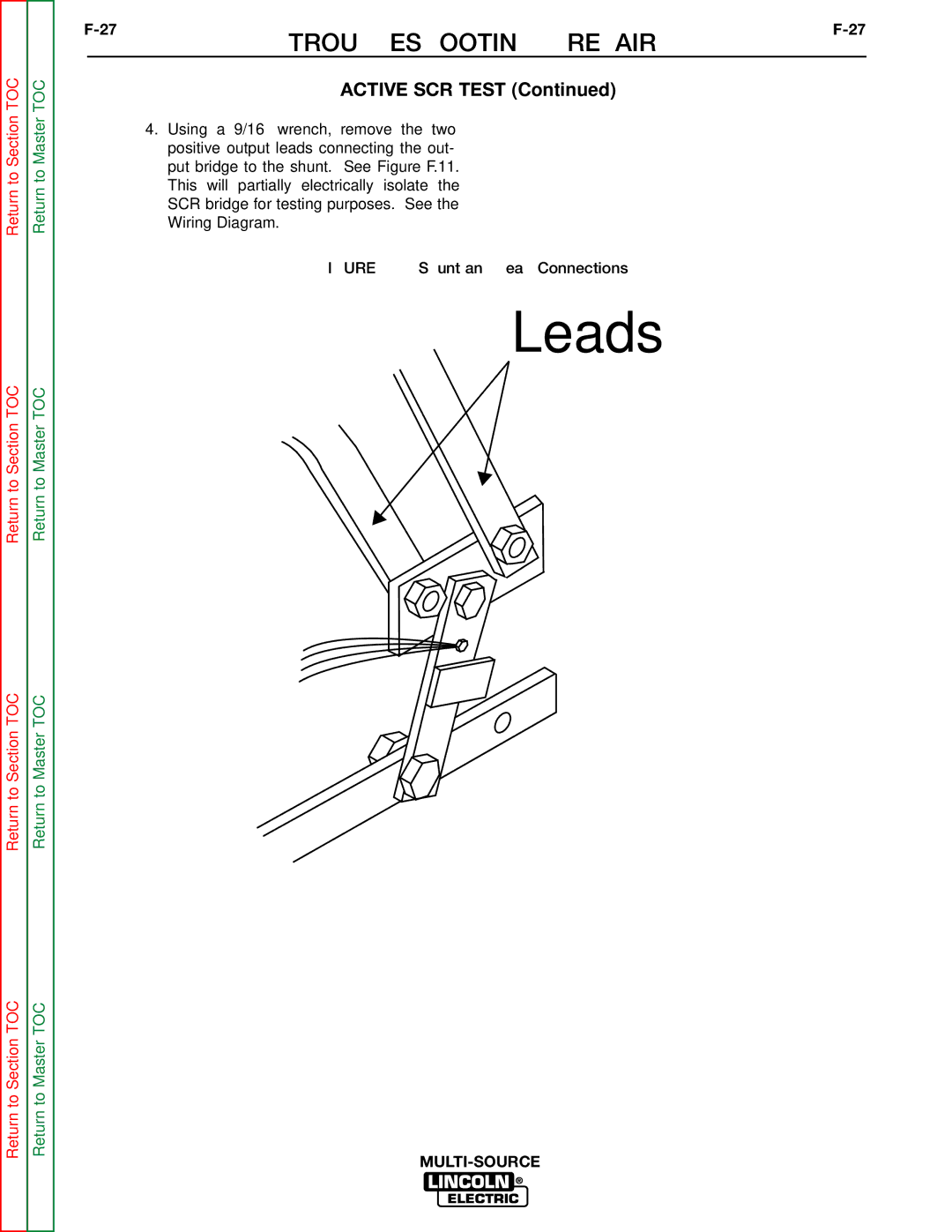 Lincoln Electric SVM155-A service manual Active SCR Test 