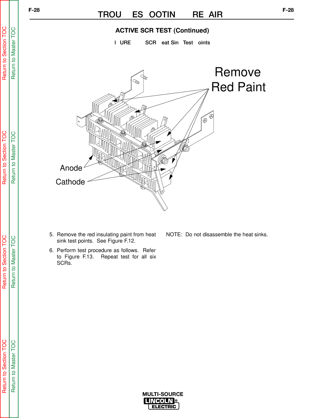 Lincoln Electric SVM155-A service manual Remove Red Paint 