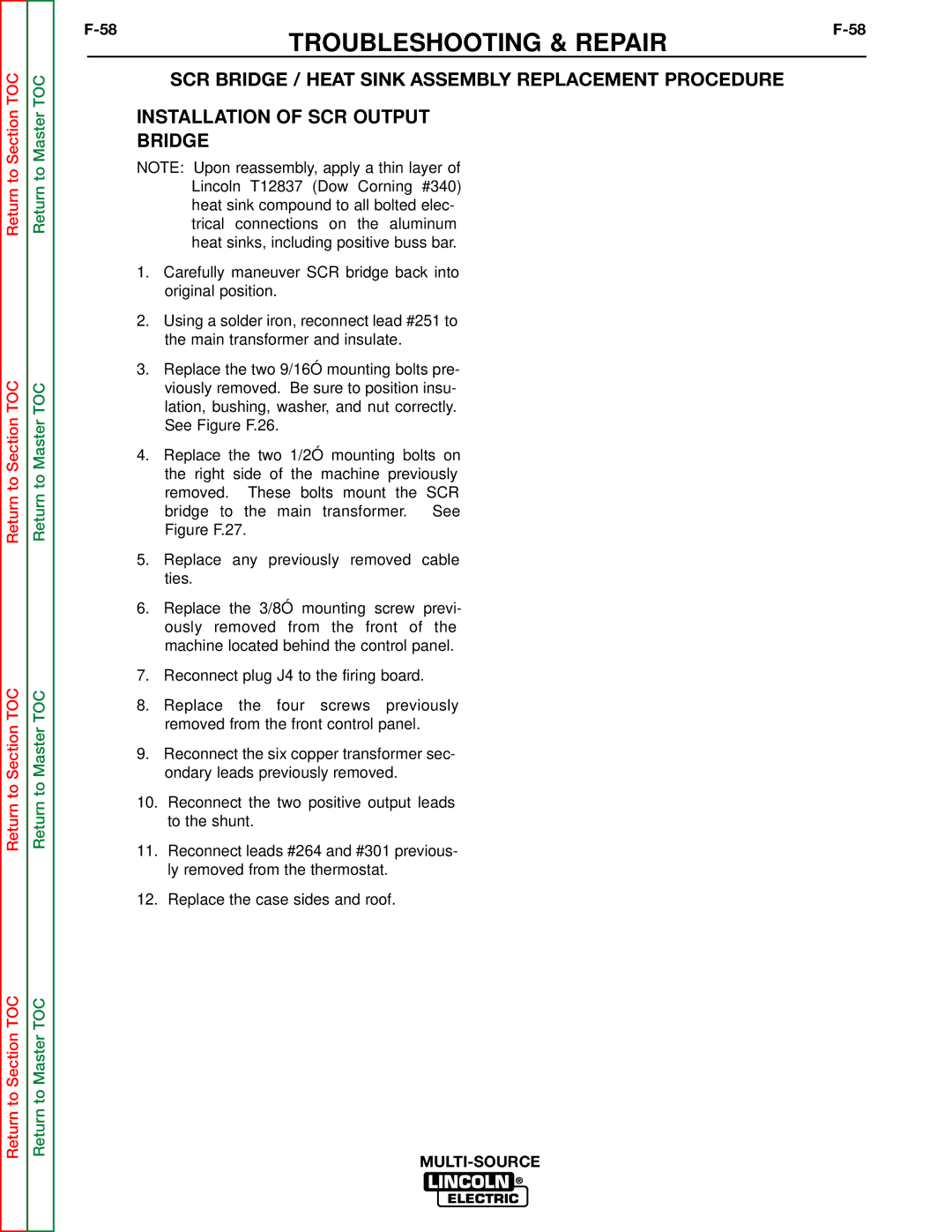 Lincoln Electric SVM155-A service manual See Figure F.26, Figure F.27 