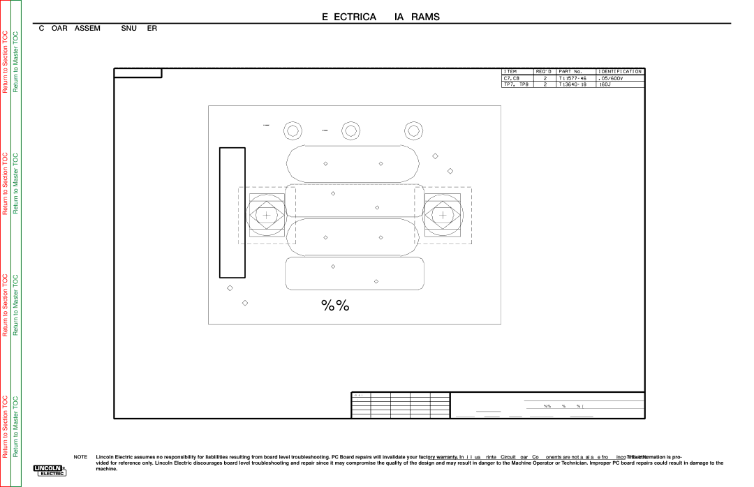 Lincoln Electric SVM155-A service manual M14312, PC Board Assembly Snubber 