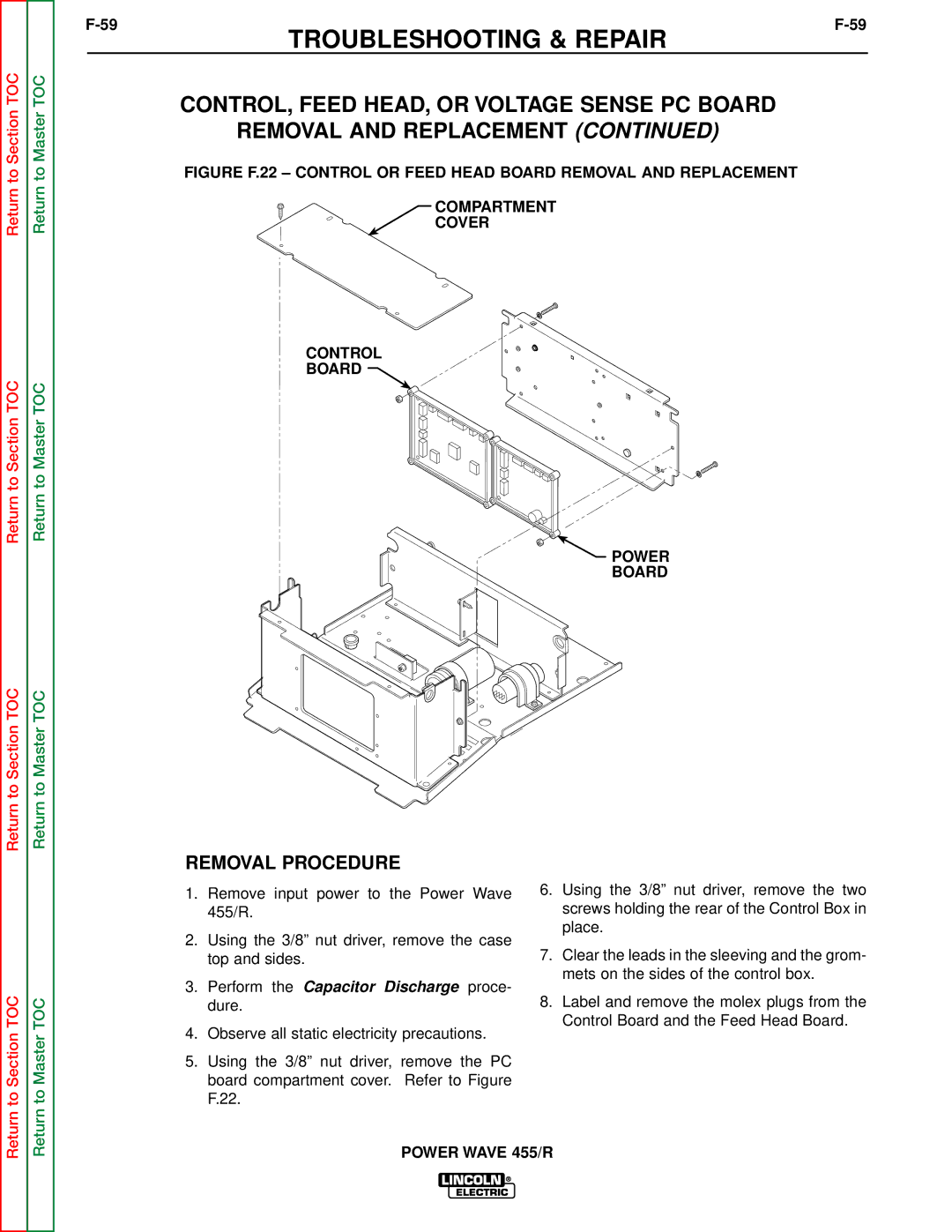 Lincoln Electric SVM156-A service manual Removal Procedure 