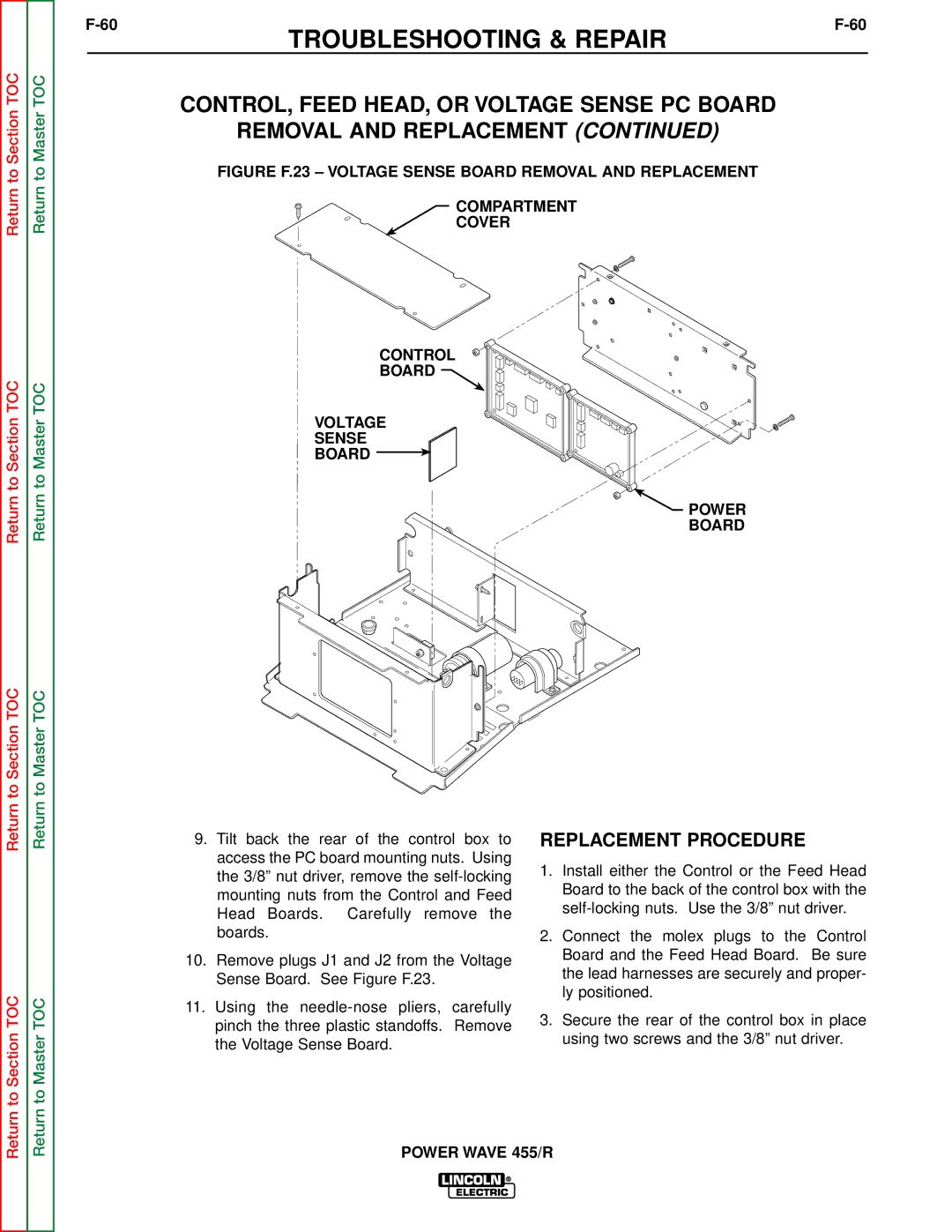 Lincoln Electric SVM156-A service manual Replacement Procedure 