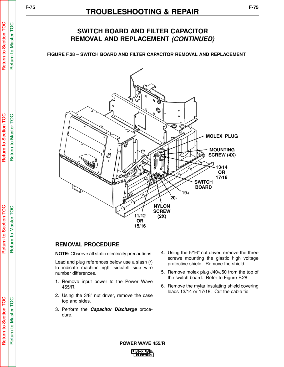 Lincoln Electric SVM156-A service manual Nylon Screw 