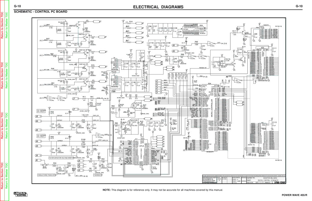 Lincoln Electric SVM156-A service manual Schematic Control PC Board, Section 