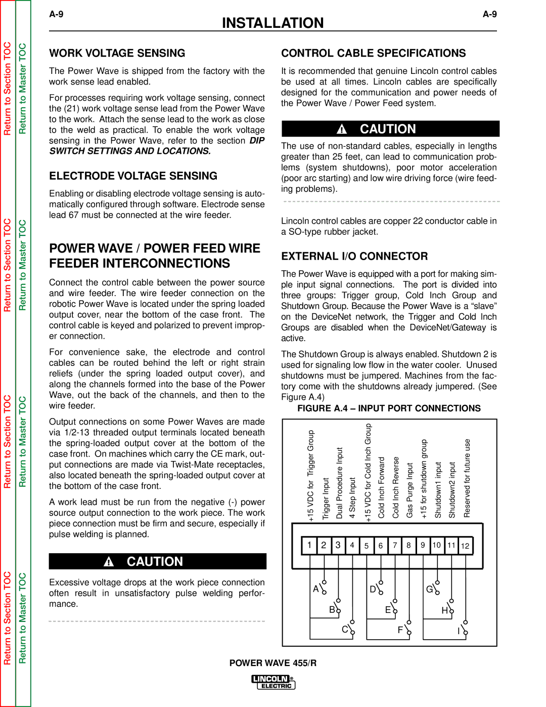 Lincoln Electric SVM156-A service manual Work Voltage Sensing, Electrode Voltage Sensing, External I/O Connector 