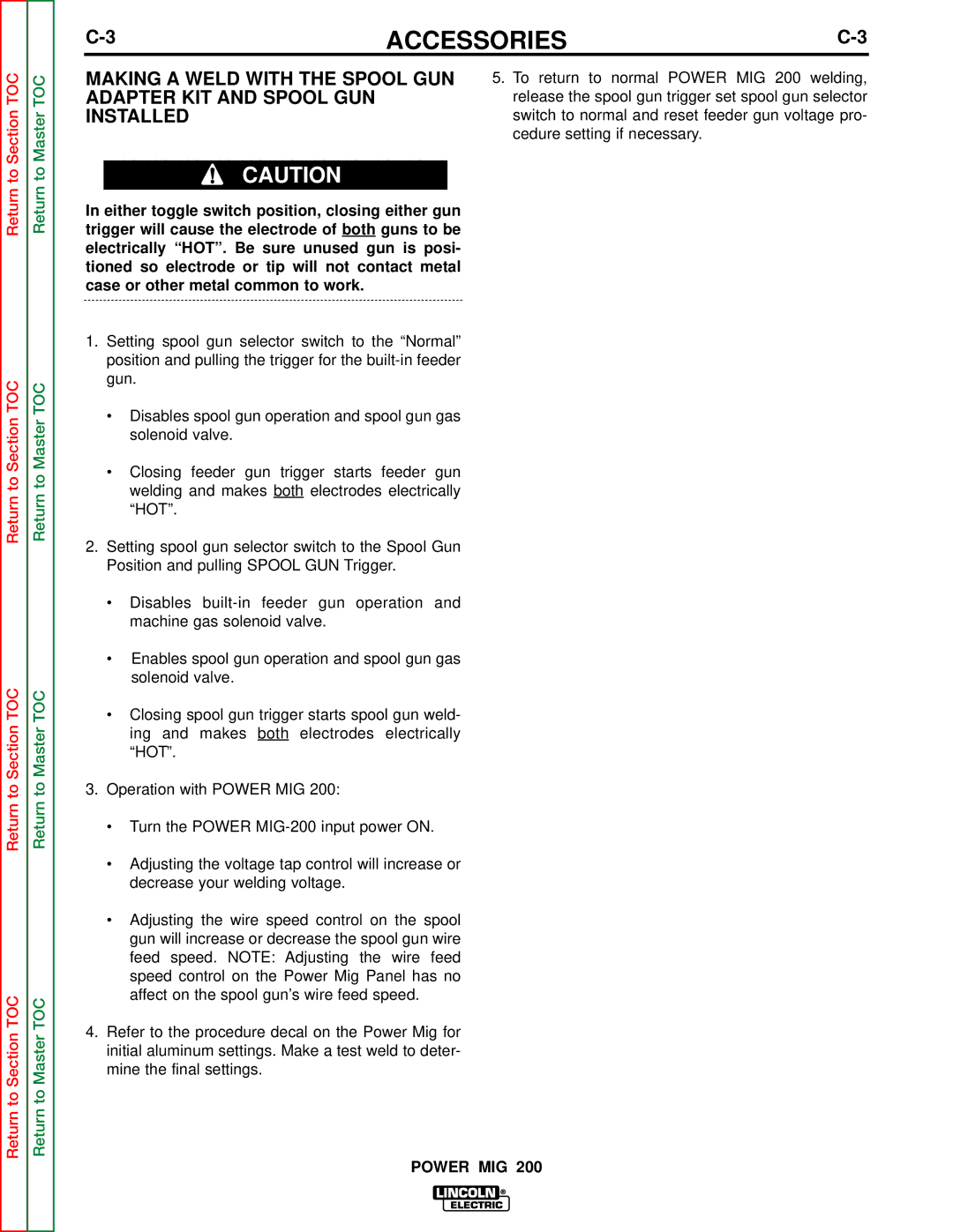 Lincoln Electric SVM157-A service manual Adapter KIT and Spool GUN, Installed 