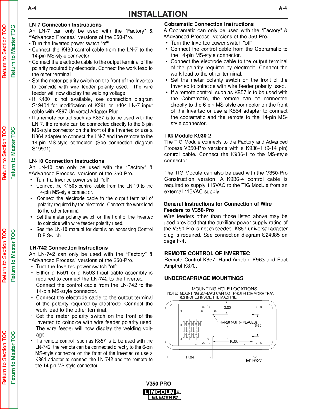 Lincoln Electric SVM158-A service manual Installation 