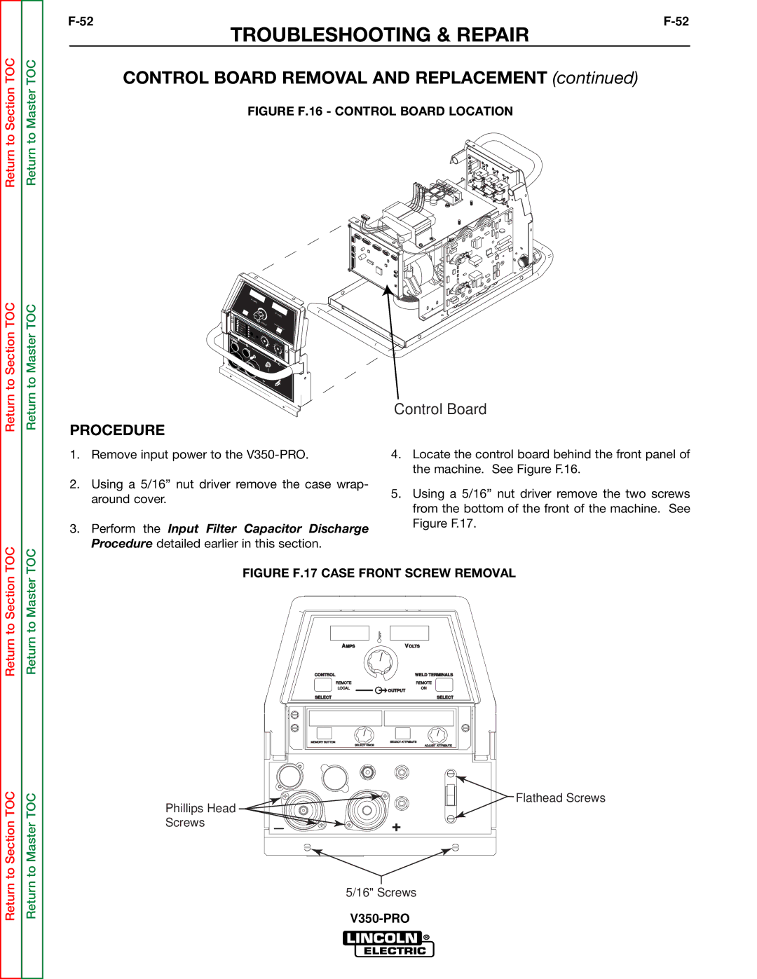 Lincoln Electric SVM158-A service manual Procedure 