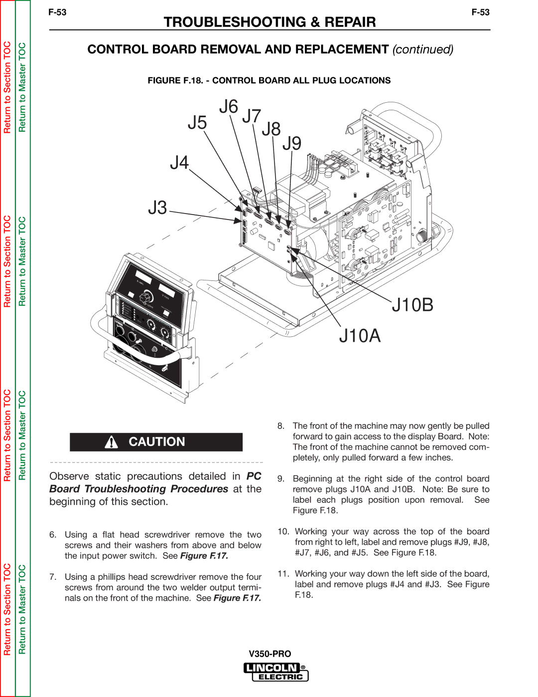 Lincoln Electric SVM158-A service manual J5 J6 J7J8 