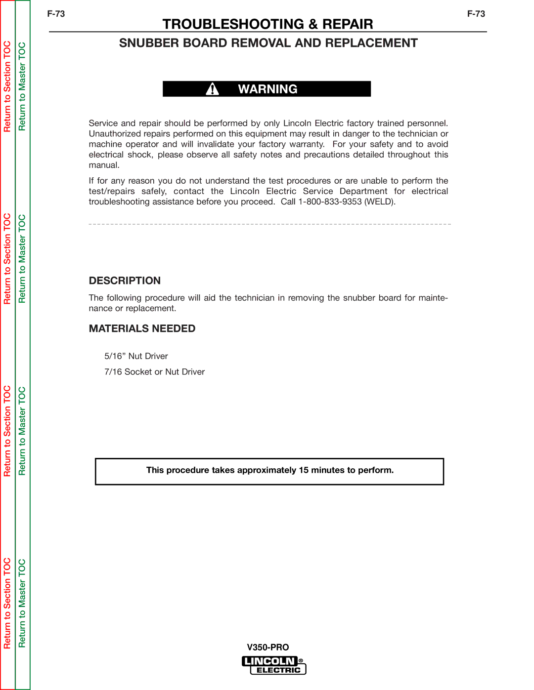 Lincoln Electric SVM158-A service manual Snubber Board Removal and Replacement 