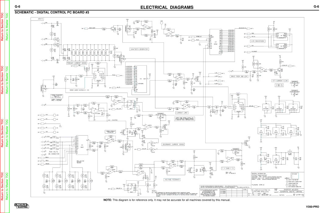 Lincoln Electric SVM158-A service manual Schematic Digital Control PC Board #3 