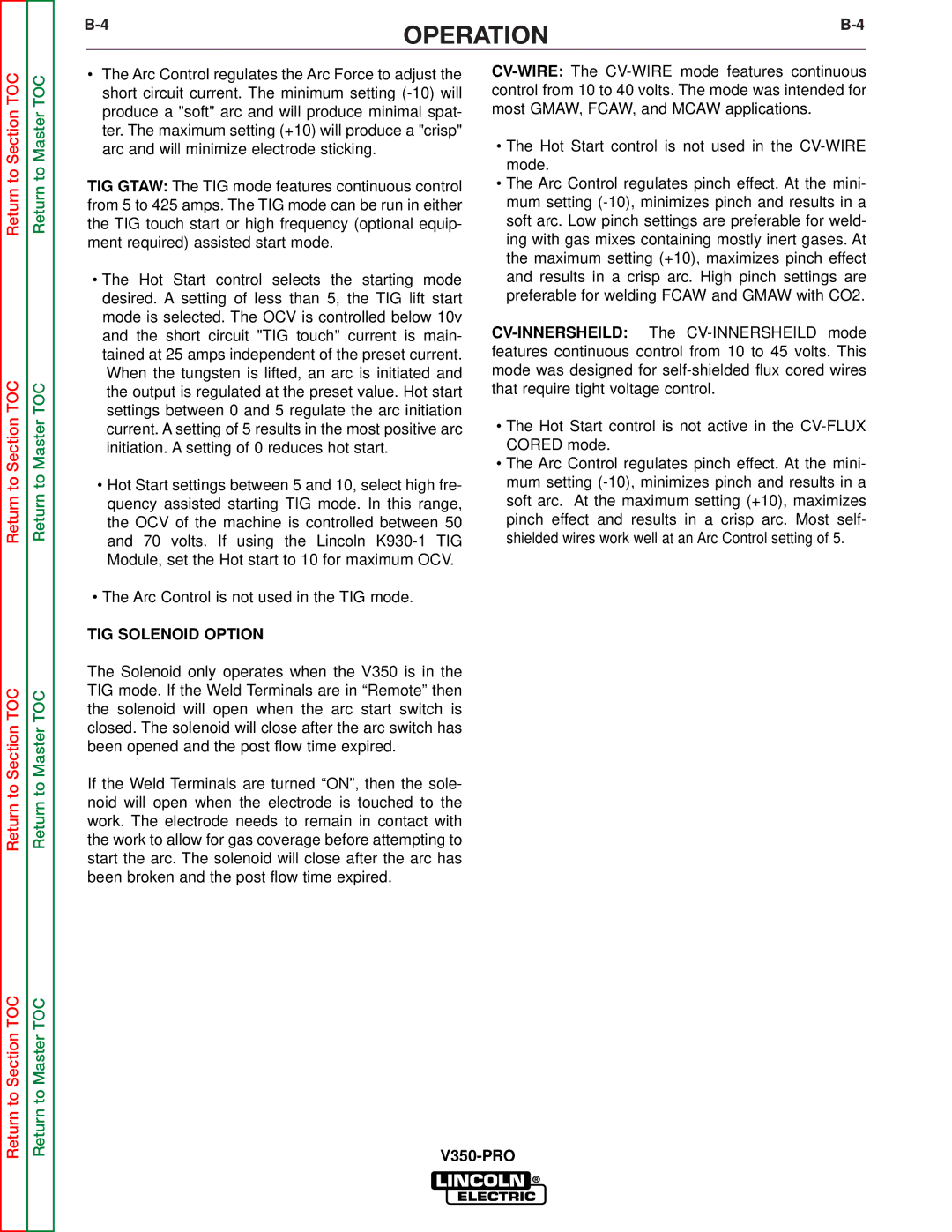 Lincoln Electric SVM158-A service manual TIG Solenoid Option 