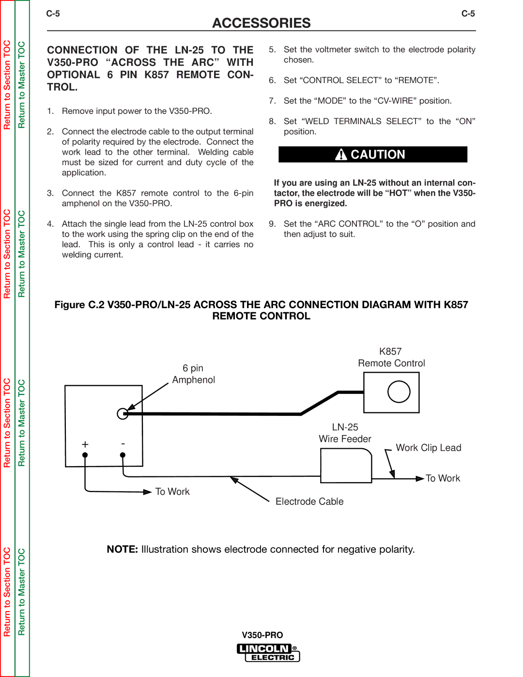 Lincoln Electric SVM158-A service manual Remote Control 