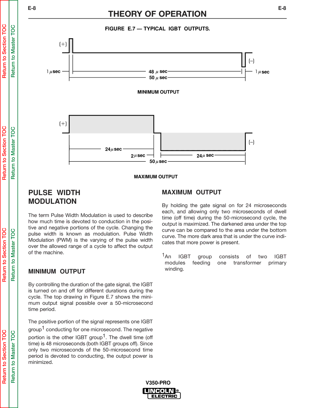 Lincoln Electric SVM158-A service manual Pulse Width Modulation 
