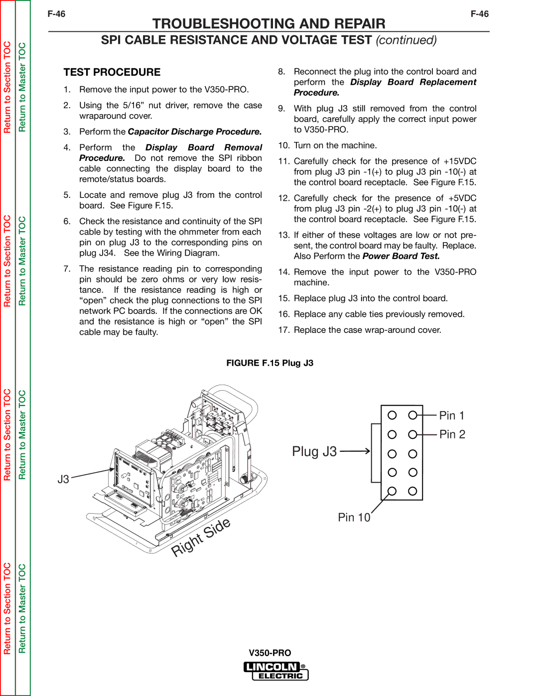 Lincoln Electric SVM158-A service manual Plug J3 