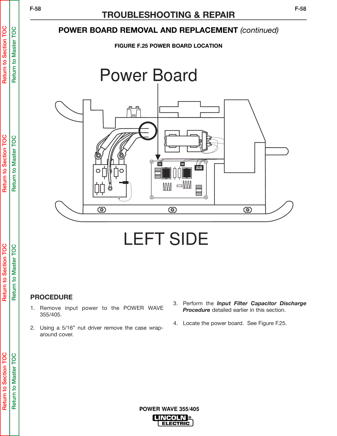 Lincoln Electric SVM159-A service manual Left Side 