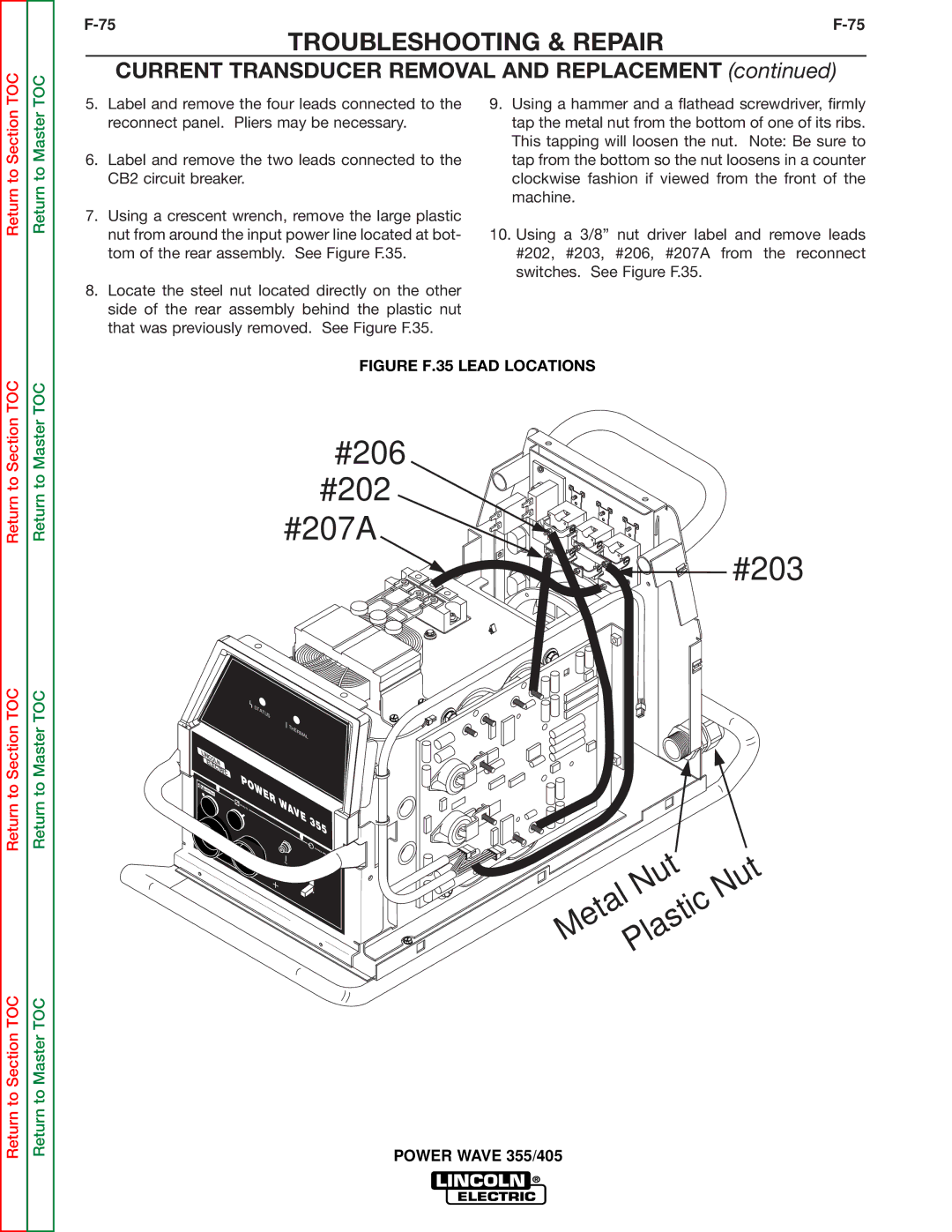 Lincoln Electric SVM159-A service manual Nut 