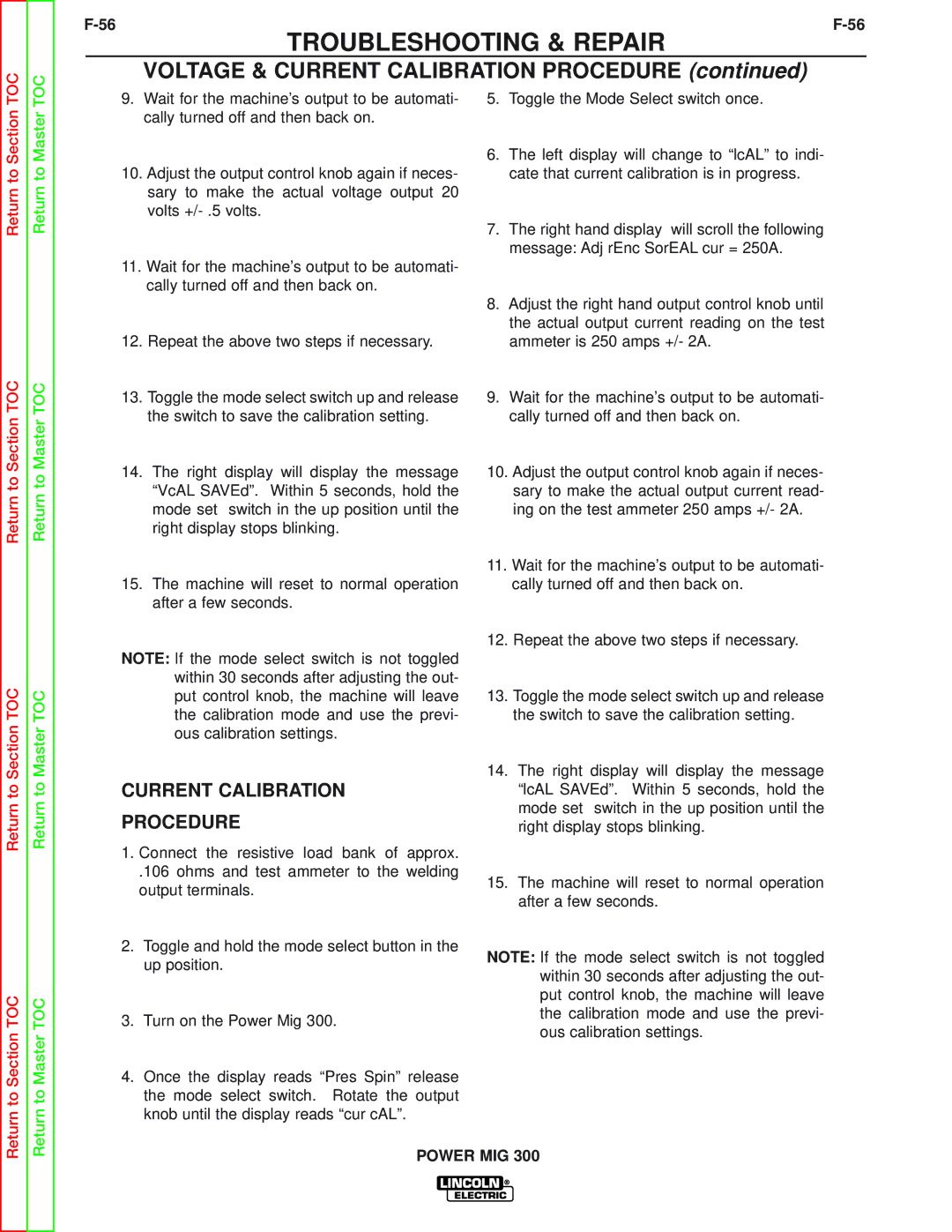 Lincoln Electric SVM160-B service manual Troubleshooting & Repair 