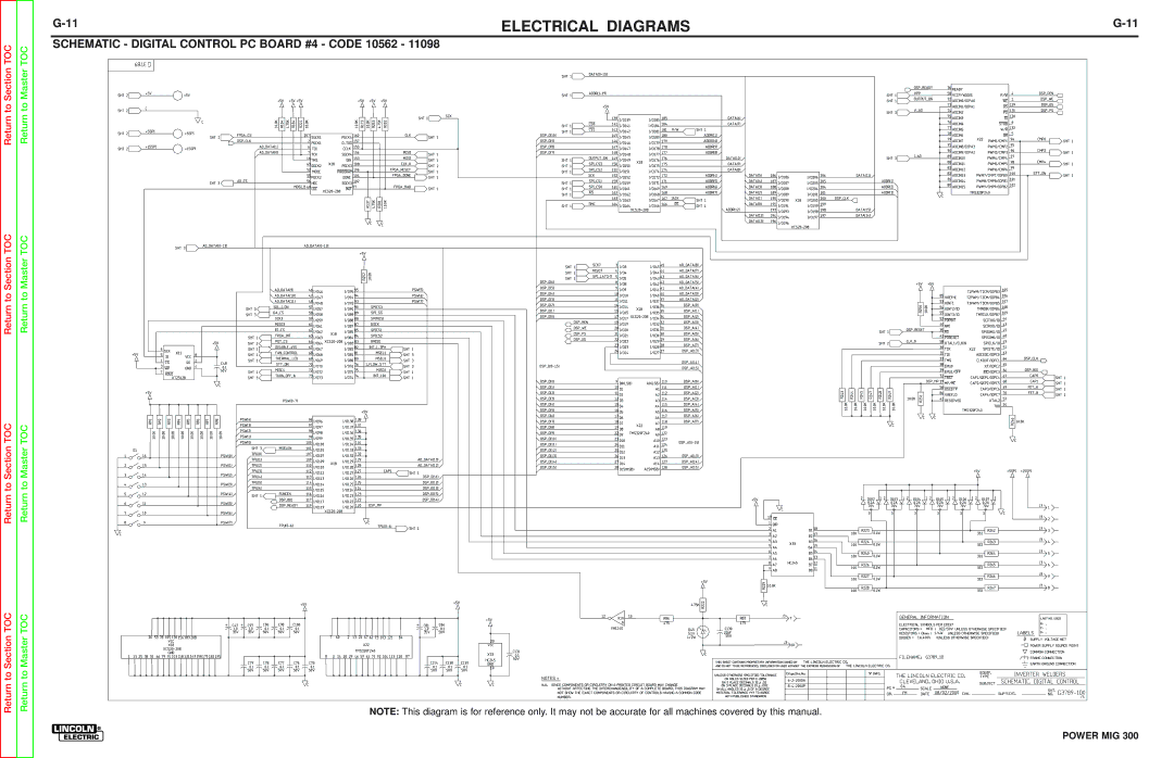 Lincoln Electric SVM160-B service manual Schematic Digital Control PC Board #4 Code 10562 