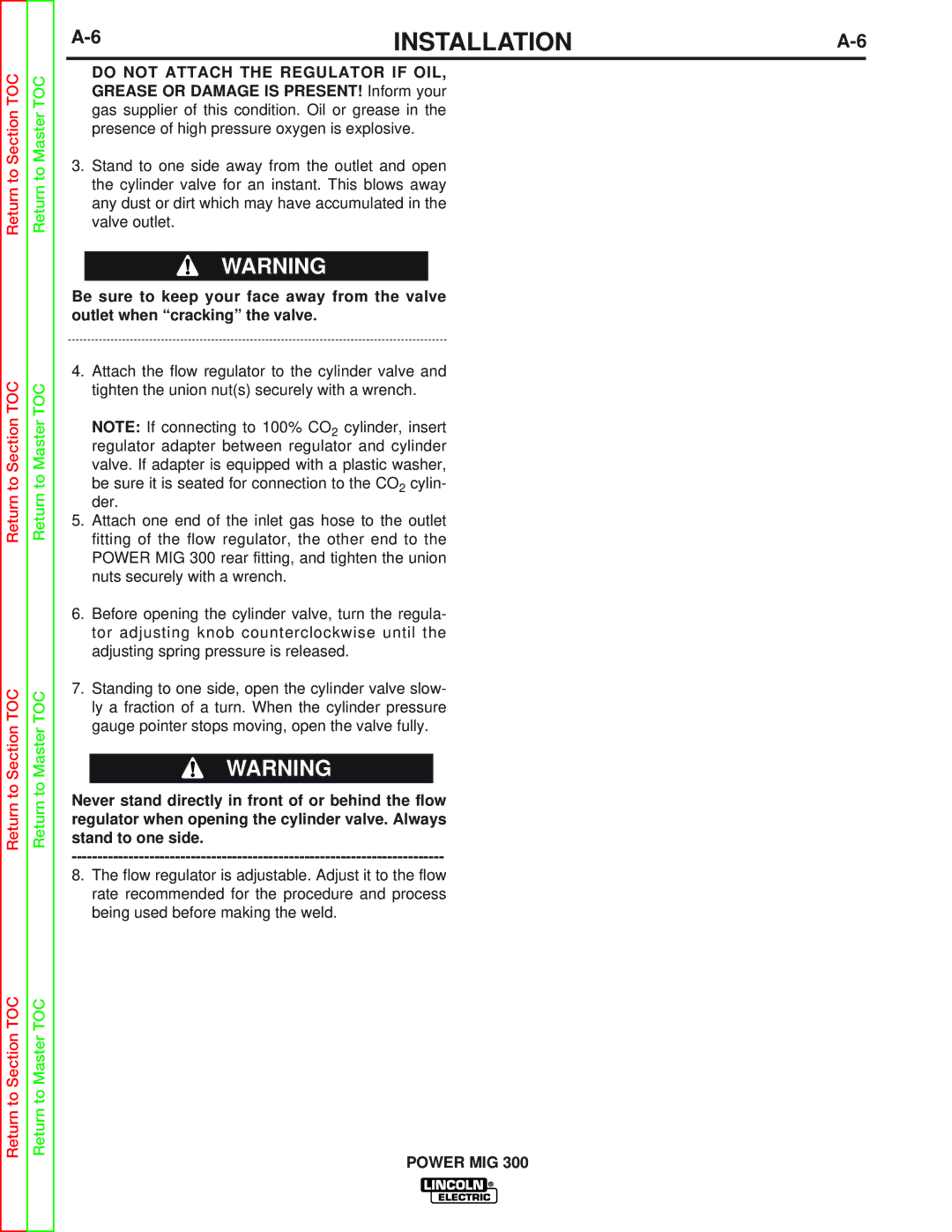 Lincoln Electric SVM160-B service manual Installation 