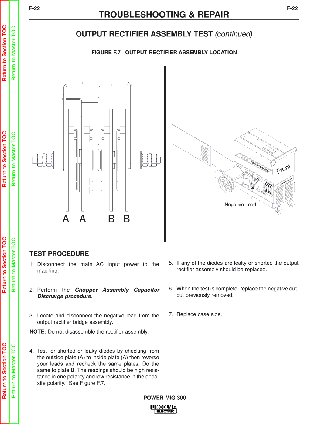 Lincoln Electric SVM160-B service manual B B 