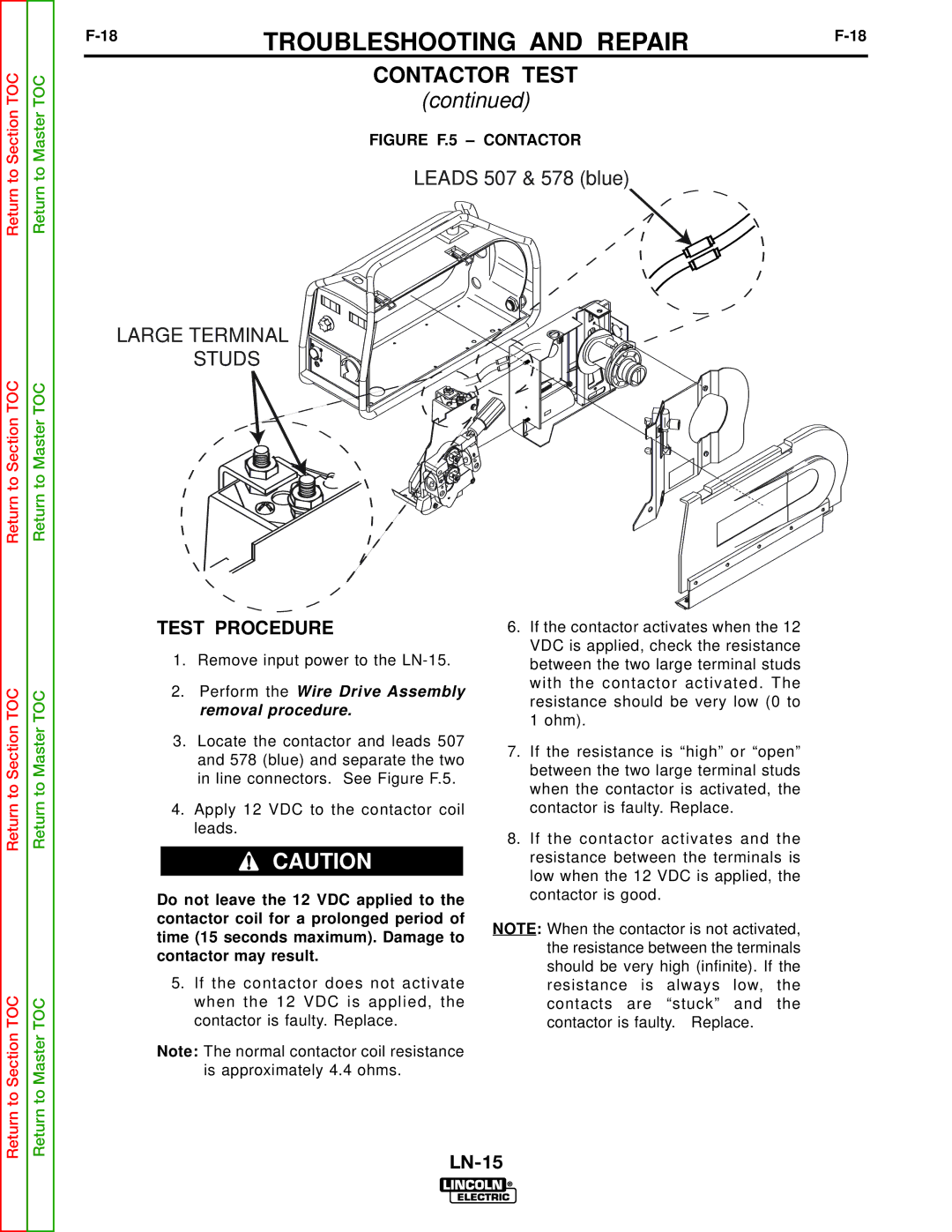 Lincoln Electric SVM166-A service manual Large Terminal Studs 