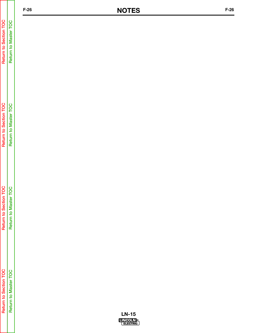 Lincoln Electric SVM166-A service manual LN-15 