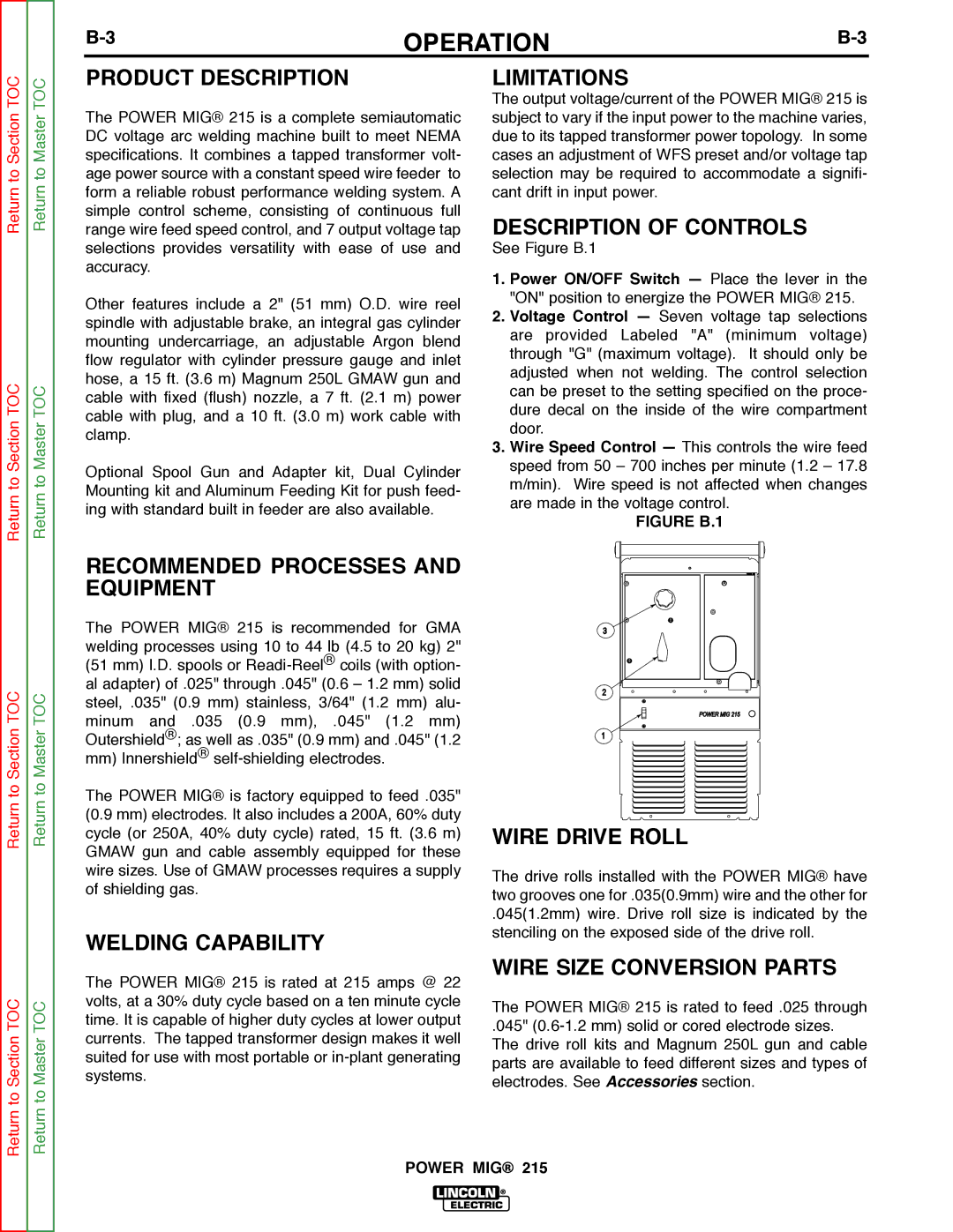 Lincoln Electric SVM167-A service manual Operation 