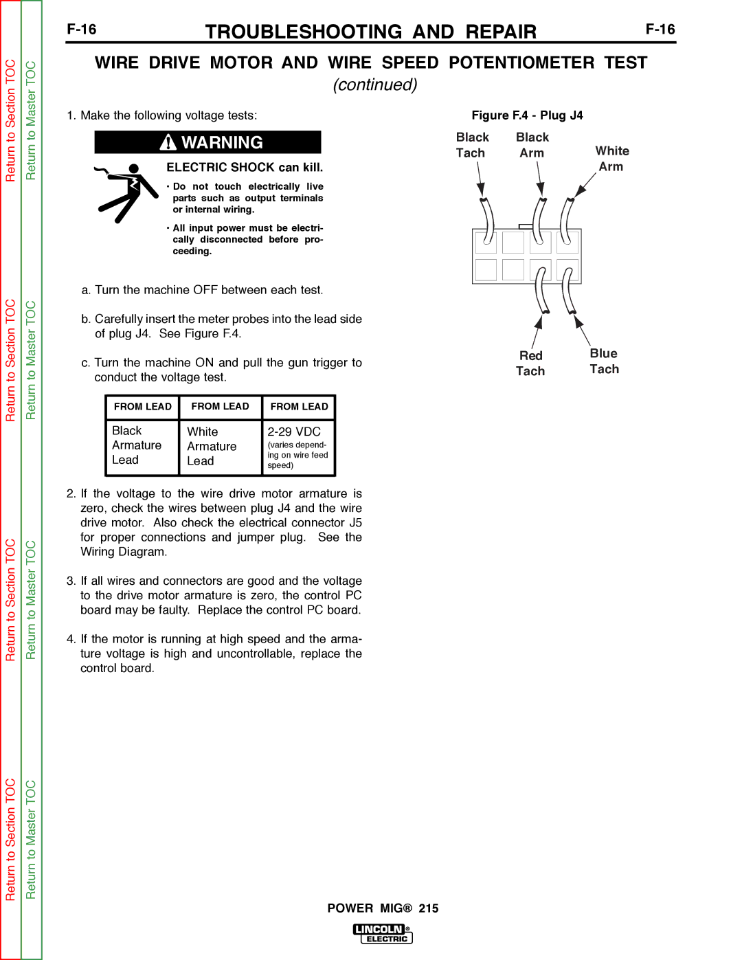 Lincoln Electric SVM167-A service manual Black, White 