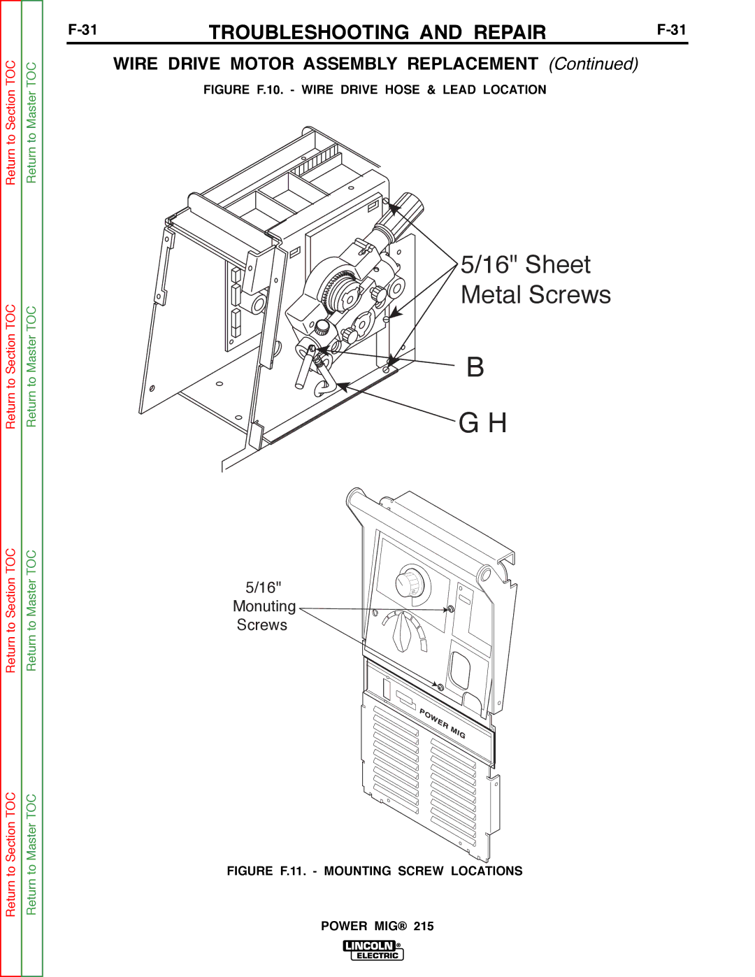 Lincoln Electric SVM167-A service manual Bolt Gas Hose 