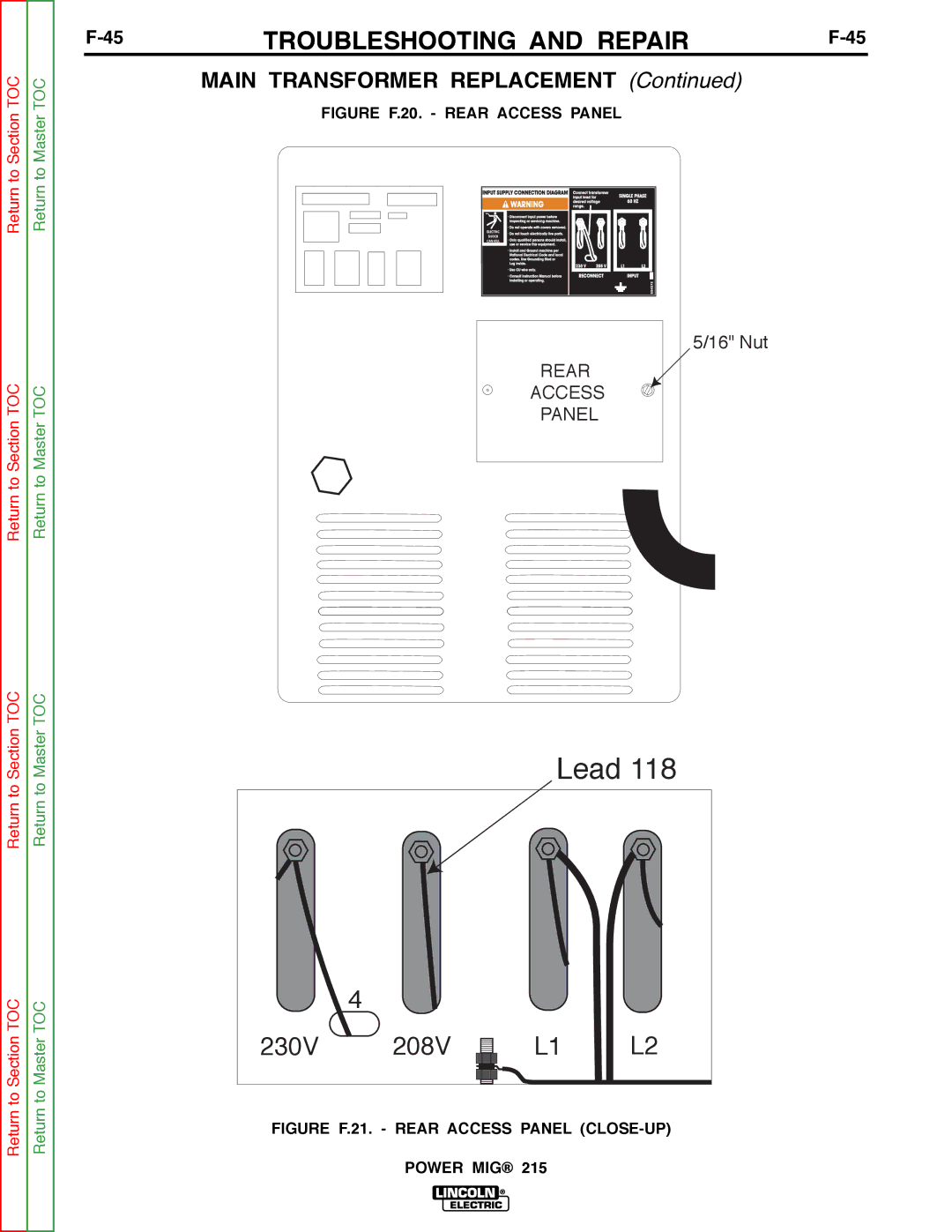 Lincoln Electric SVM167-A service manual Lead 