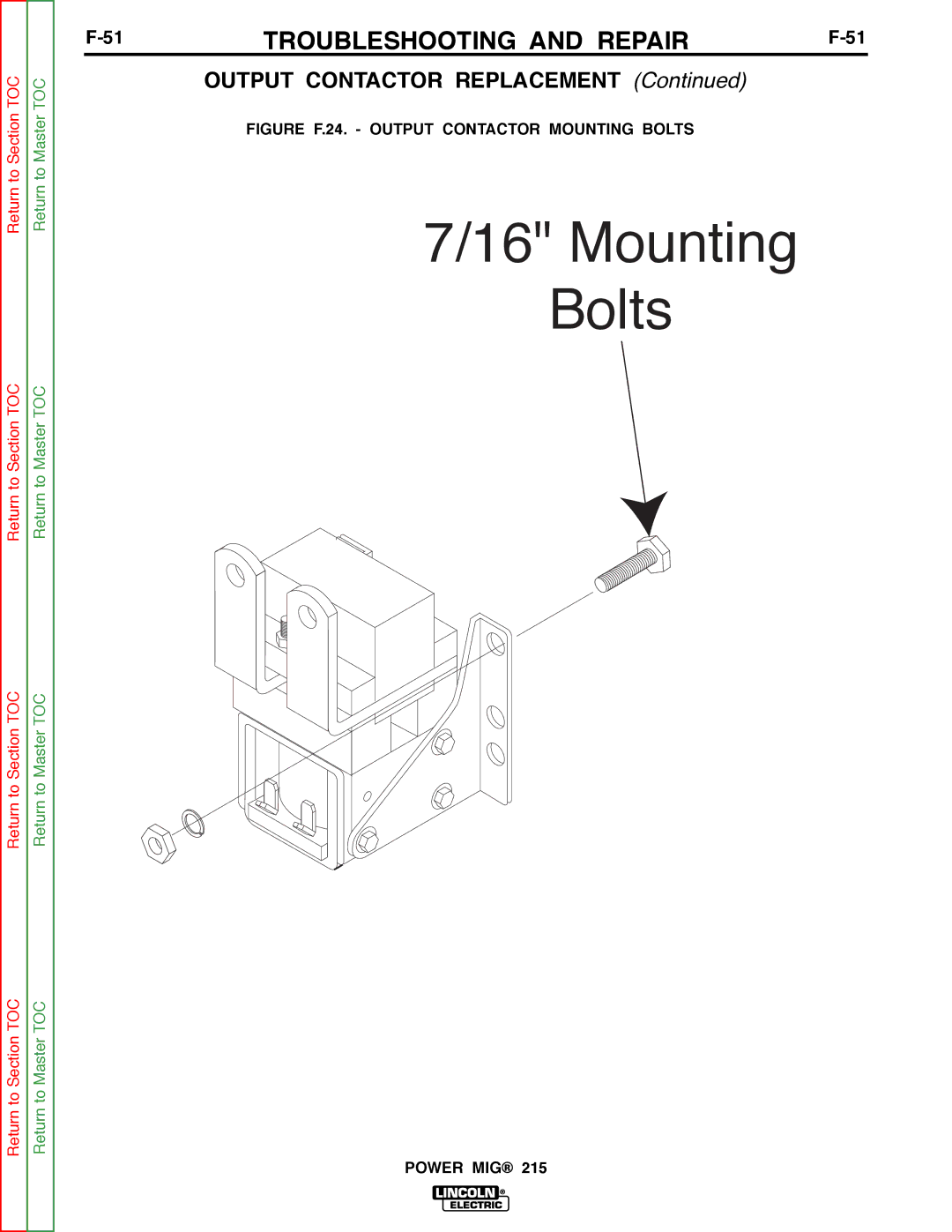 Lincoln Electric SVM167-A service manual Mounting Bolts 