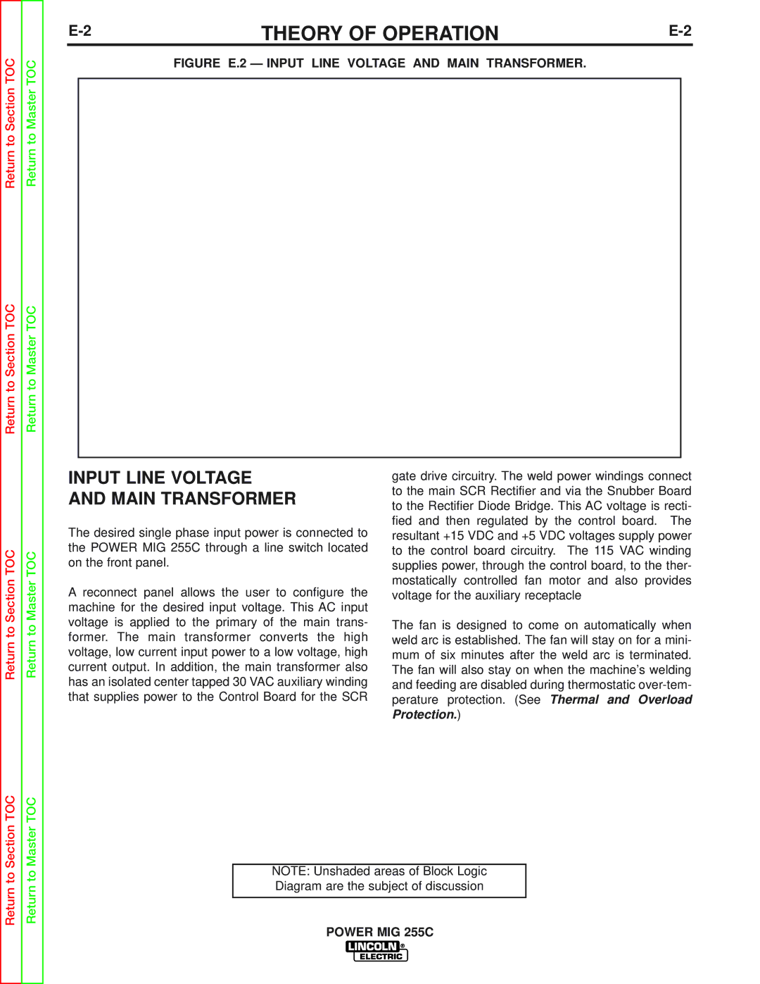 Lincoln Electric SVM170-A service manual Input Line Voltage, Main Transformer 