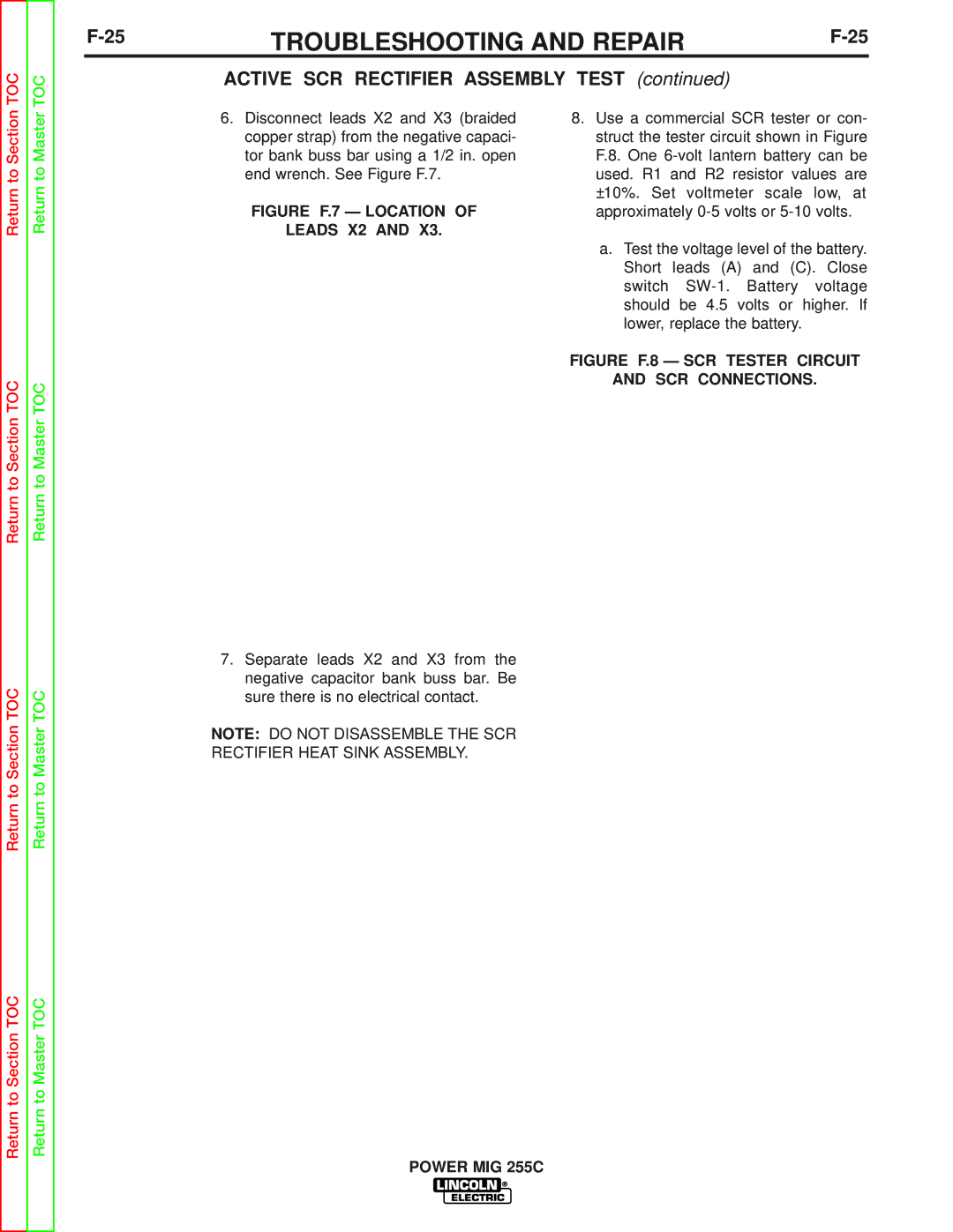 Lincoln Electric SVM170-A service manual Figure F.7 Location Leads X2 