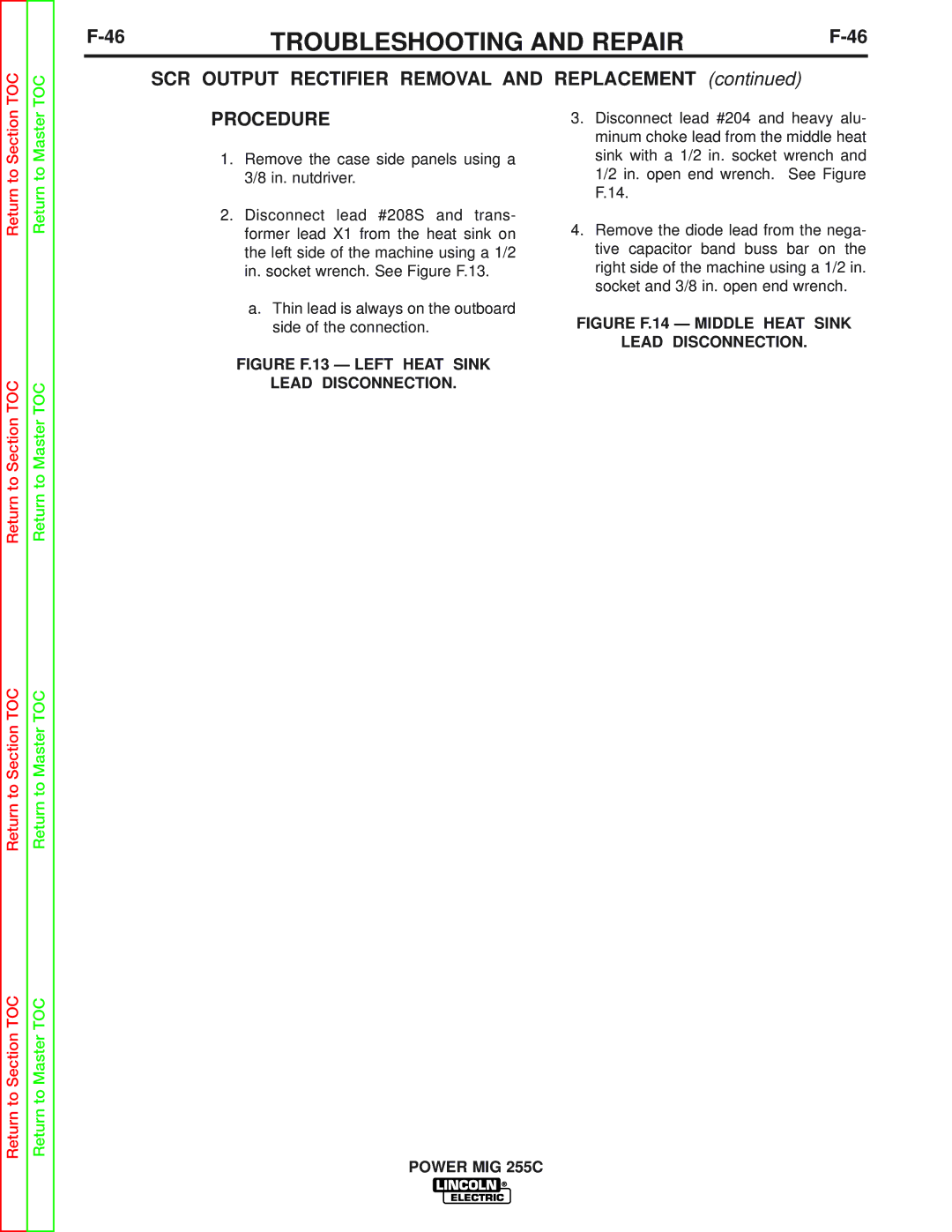 Lincoln Electric SVM170-A service manual SCR Output Rectifier Removal and Replacement 