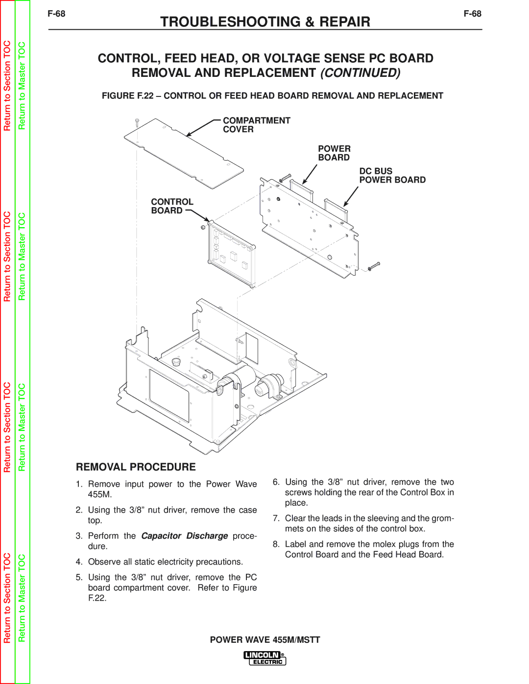 Lincoln Electric SVM173-A service manual Removal Procedure 