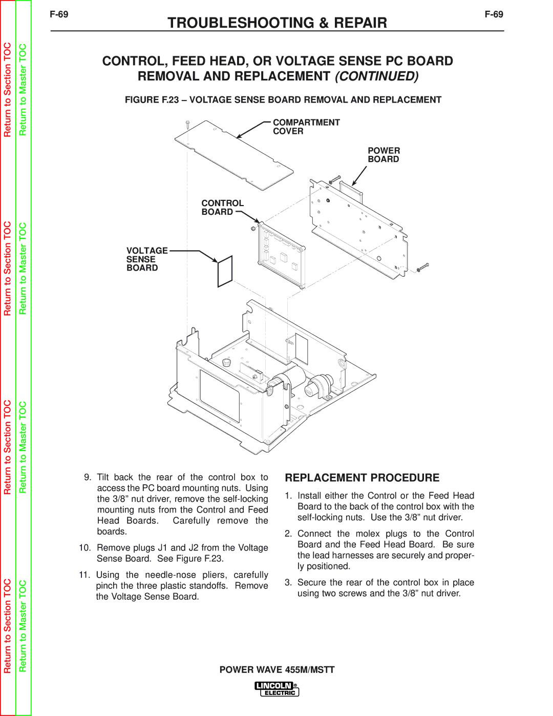 Lincoln Electric SVM173-A service manual Replacement Procedure 