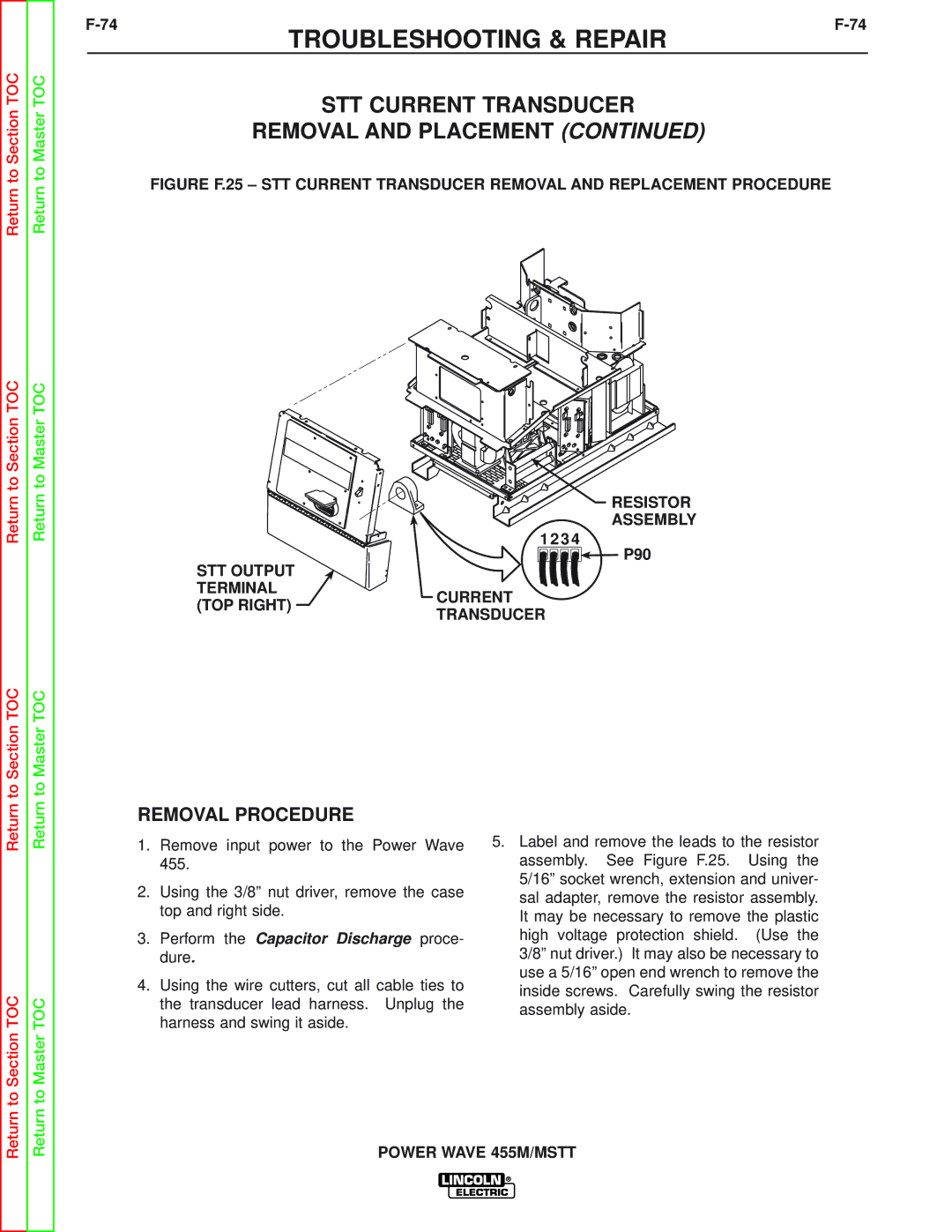 Lincoln Electric SVM173-A service manual STT Current Transducer Removal and Placement 