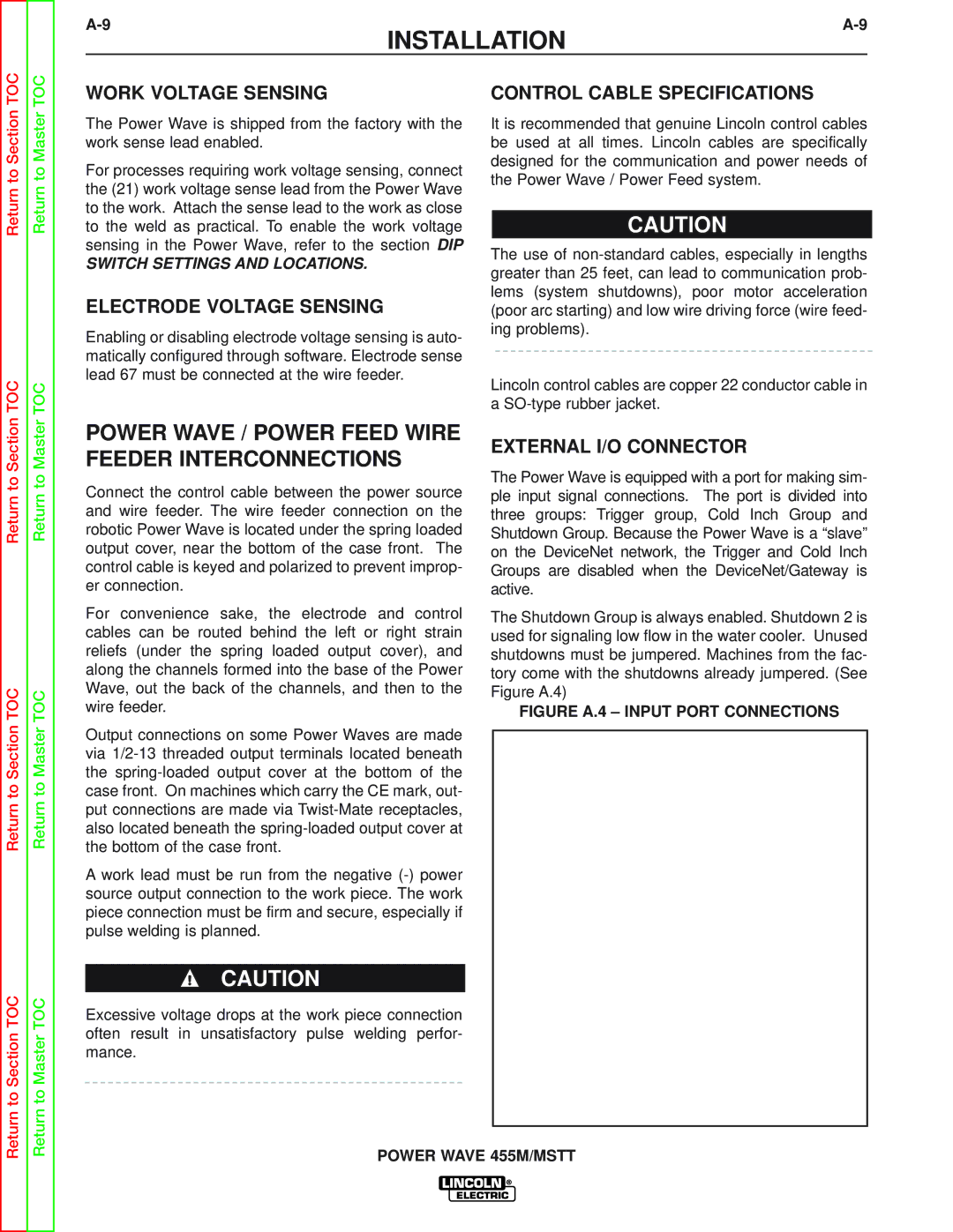 Lincoln Electric SVM173-A service manual Work Voltage Sensing, Electrode Voltage Sensing, External I/O Connector 