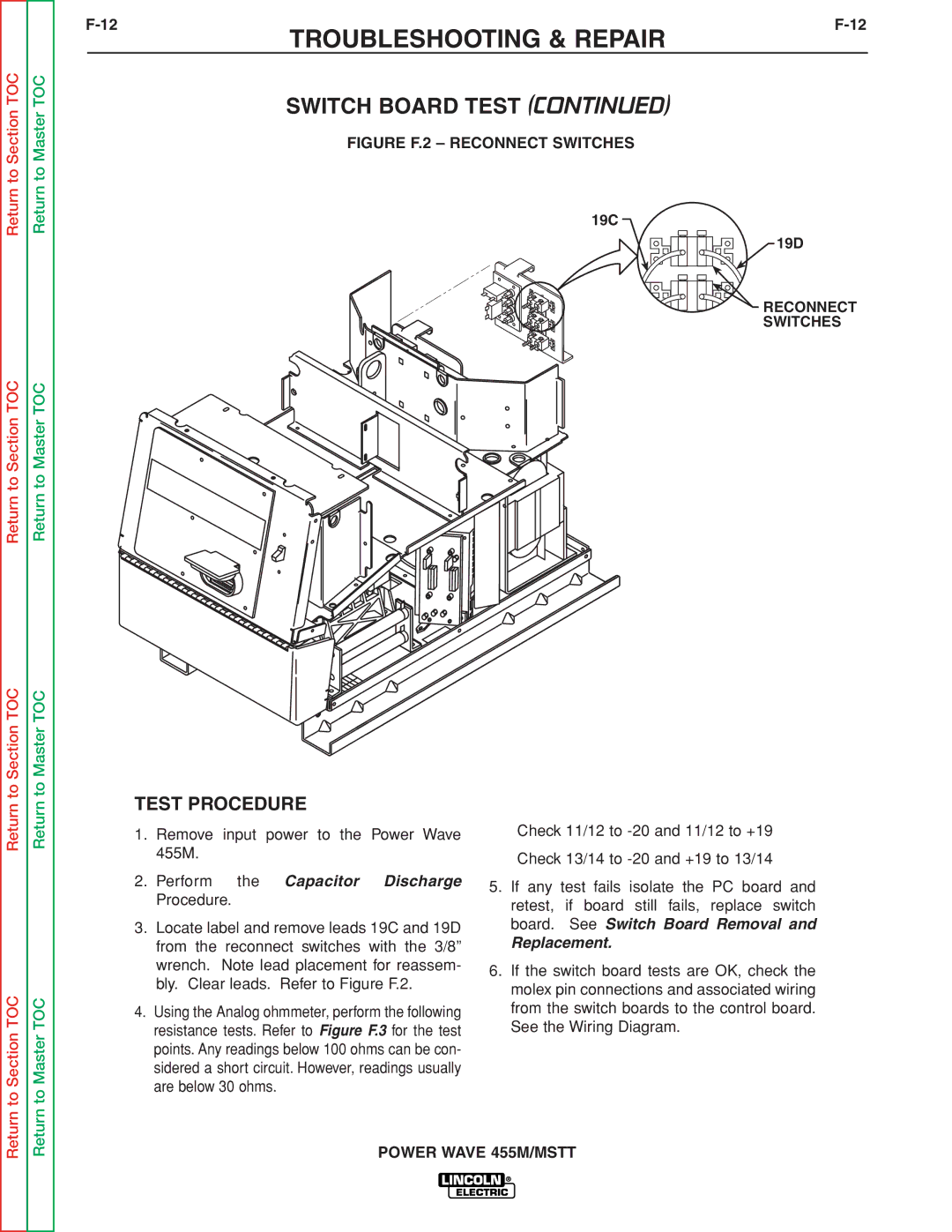 Lincoln Electric SVM173-A service manual Perform the Capacitor Discharge Procedure 