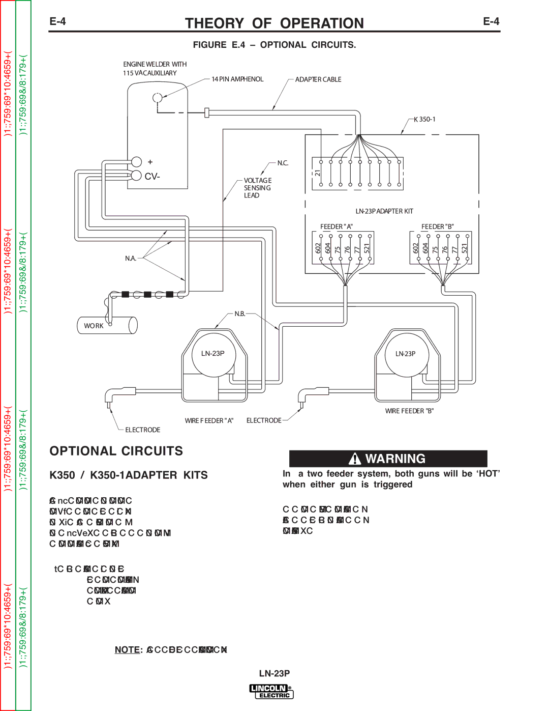 Lincoln Electric SVM176-A service manual Optional Circuits, K350 / K350-1ADAPTER Kits 