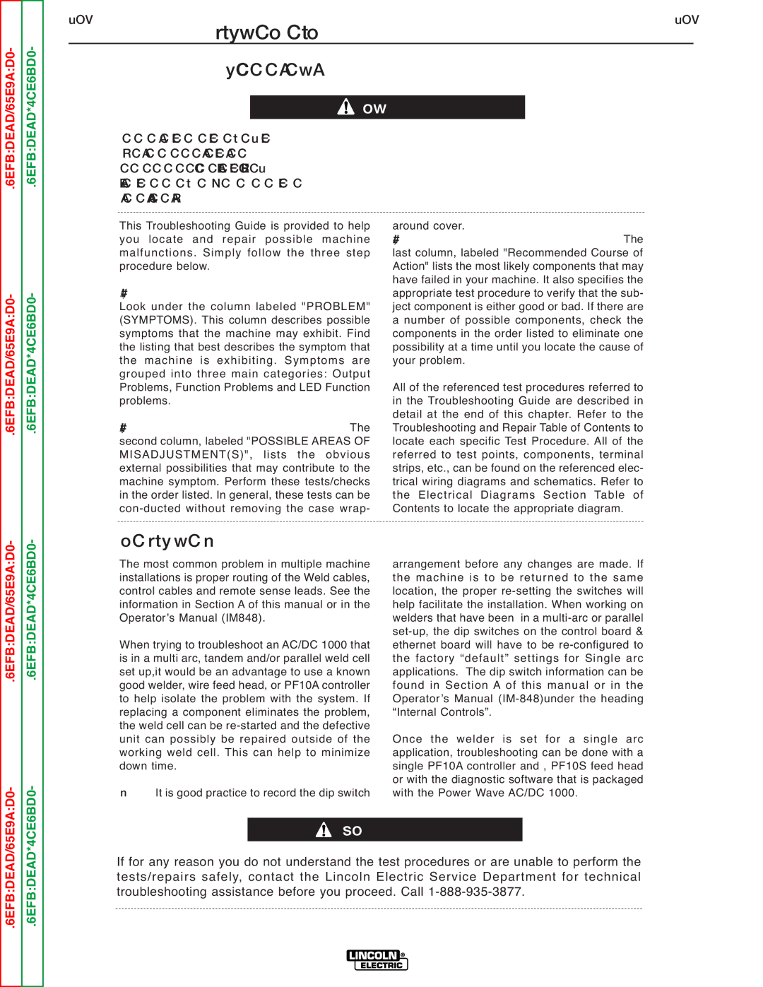 Lincoln Electric SVM176-A service manual How To Use Troubleshooting Guide, Important Troubleshooting Tips 