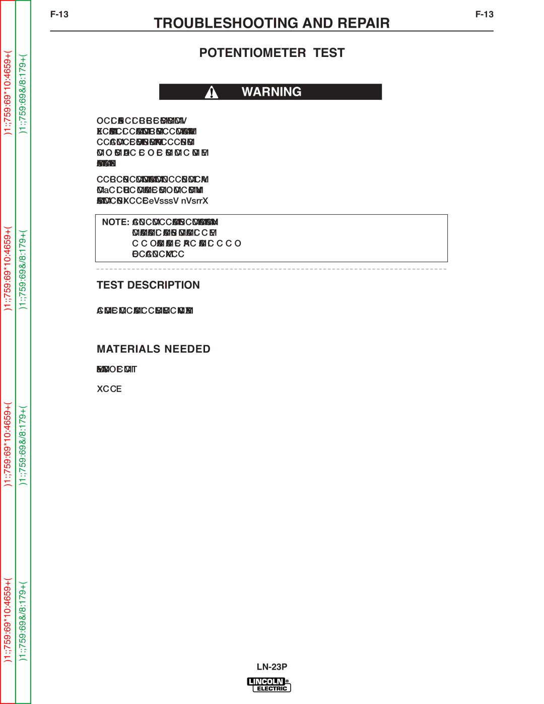 Lincoln Electric SVM176-A service manual Potentiometer Test 